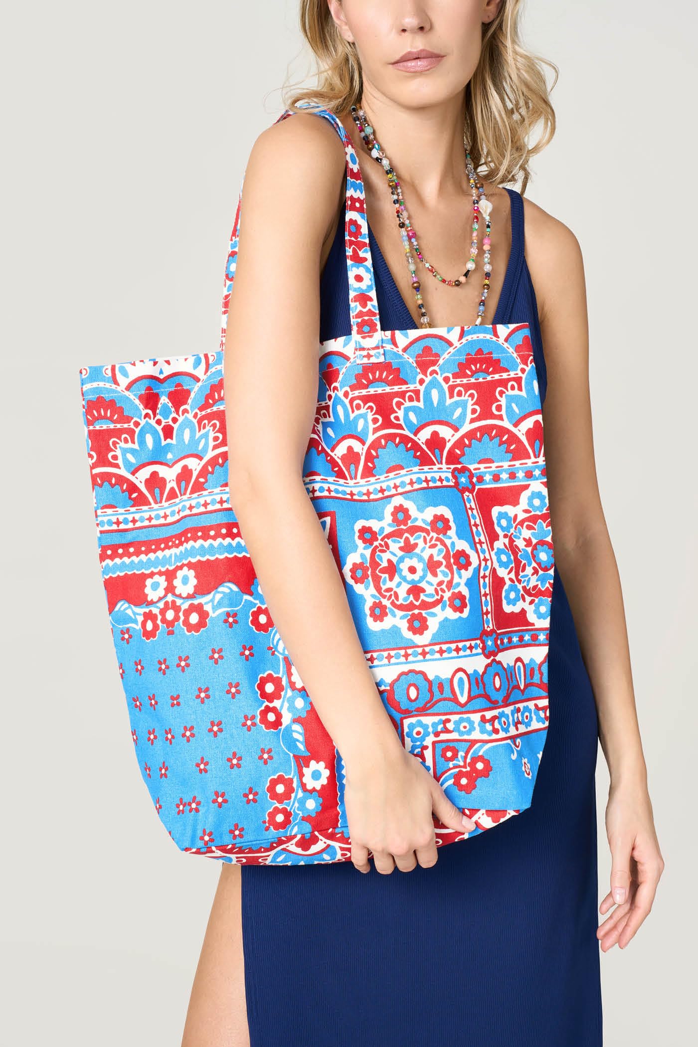 Goldenpoint Bandana borsa tote mare multicolor
