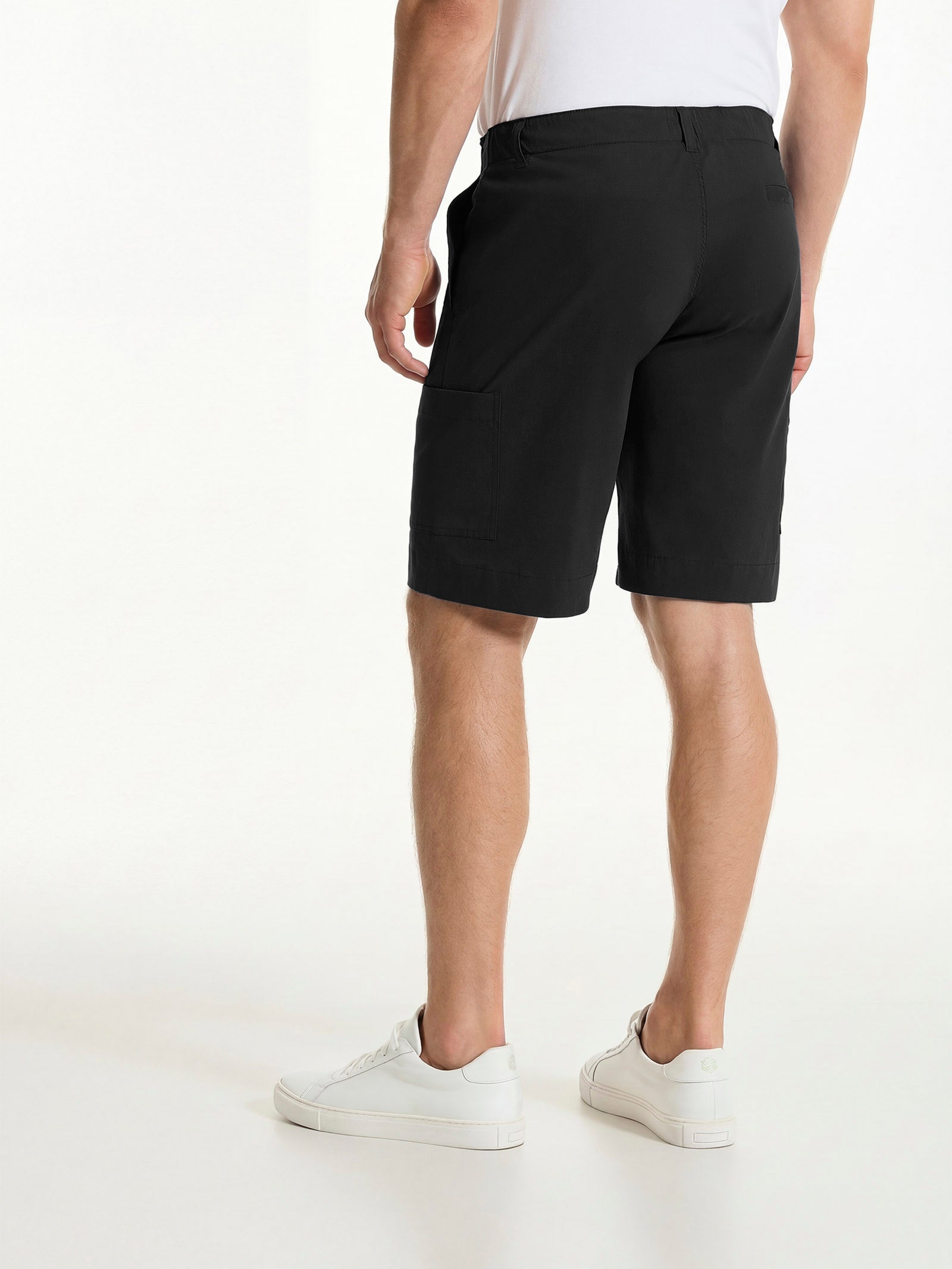Ragno Bermuda Cargo in Super Fresh Pantaloni Nero Tasche