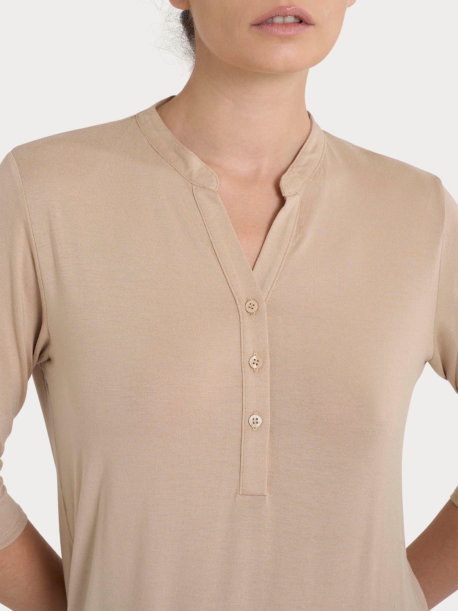 Ragno Viscosa Summer Maglietta Manica 3/4 Irish Cream Fresca