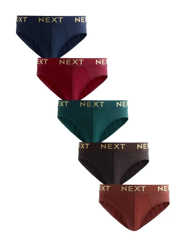 Next slip uomo misto cotone confezione da 5 rich colour