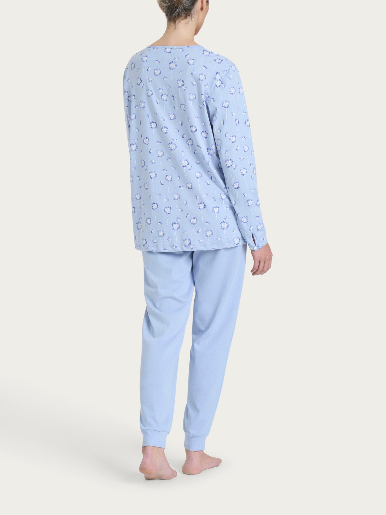 Ragno Sweet Emotion Pigiama Serafino Jersey Cotone Brunnera Blue