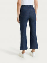 Ragno Super Denim Jeans Flare Cropped Strass Indaco leggeri