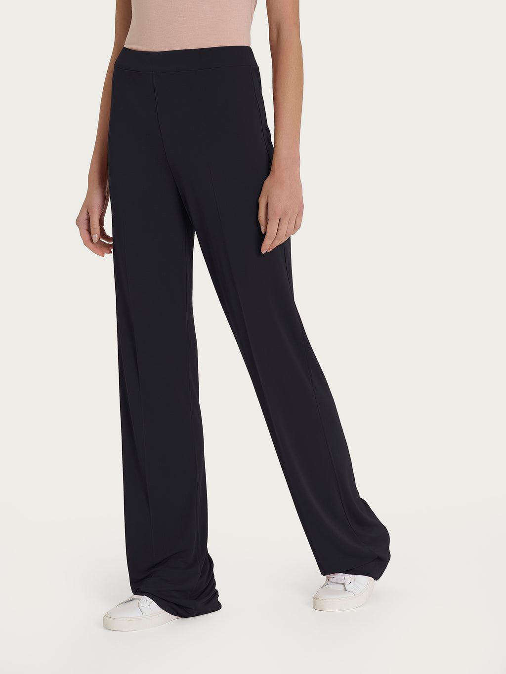 Ragno Wide Pants pantalone largo donna satin Nero