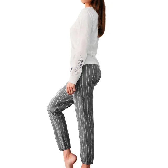 Lady C pigiama donna jersey cotone grigio S serafino