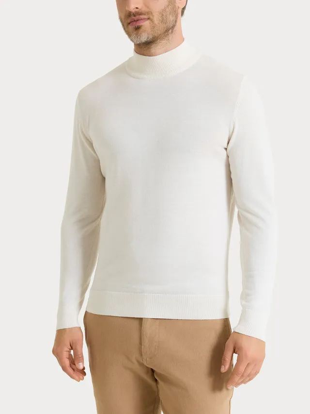 Ragno Lupetto Uomo Avorio Merino Soft Pura Lana