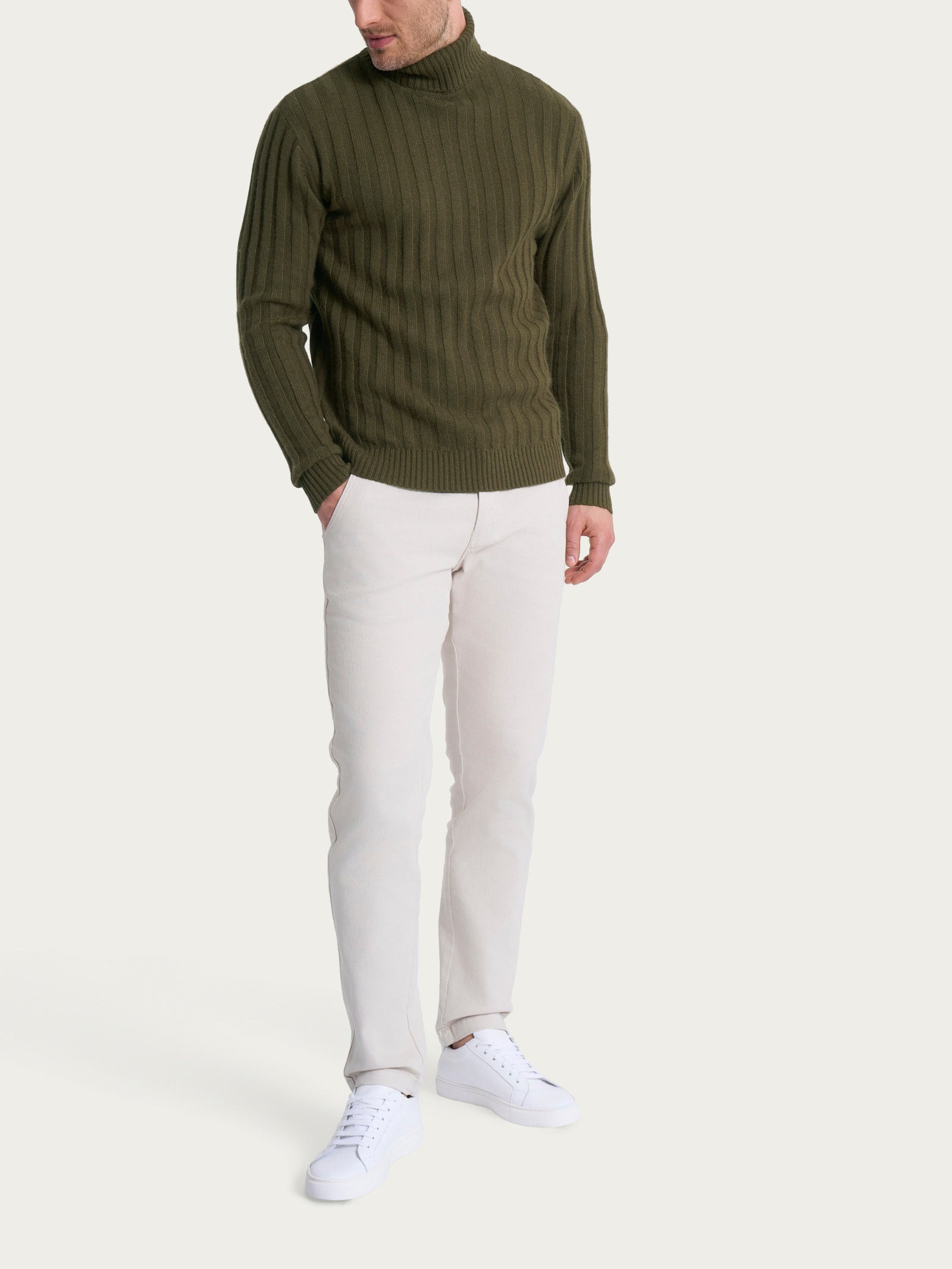Ragno Natural Soft Dolcevita Uomo Dark Olive Costa Piatta