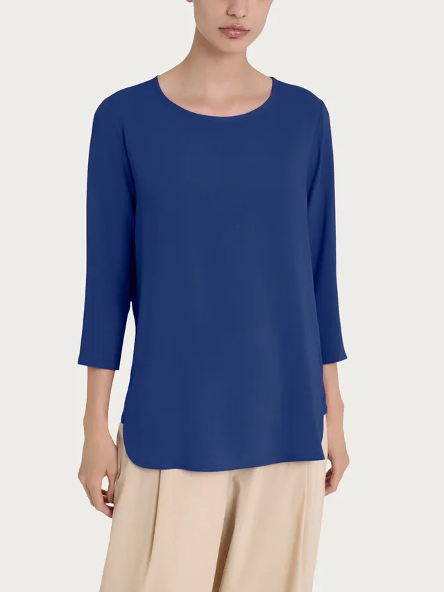 Ragno Viscosa Summer Maglia Girocollo Blueberry fresca