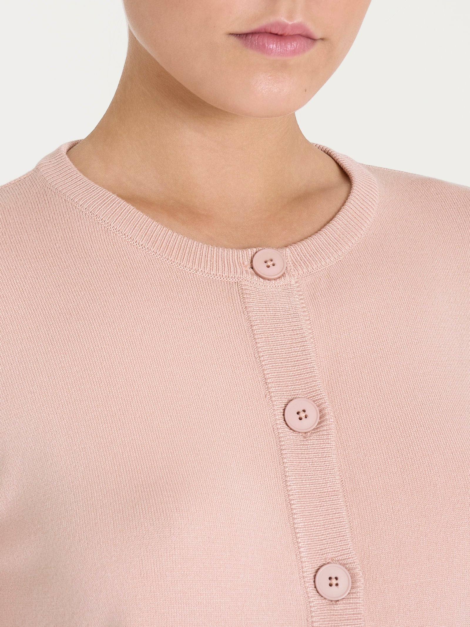 Ragno Four Seasons cardigan bottoni Cameo Rose rosa
