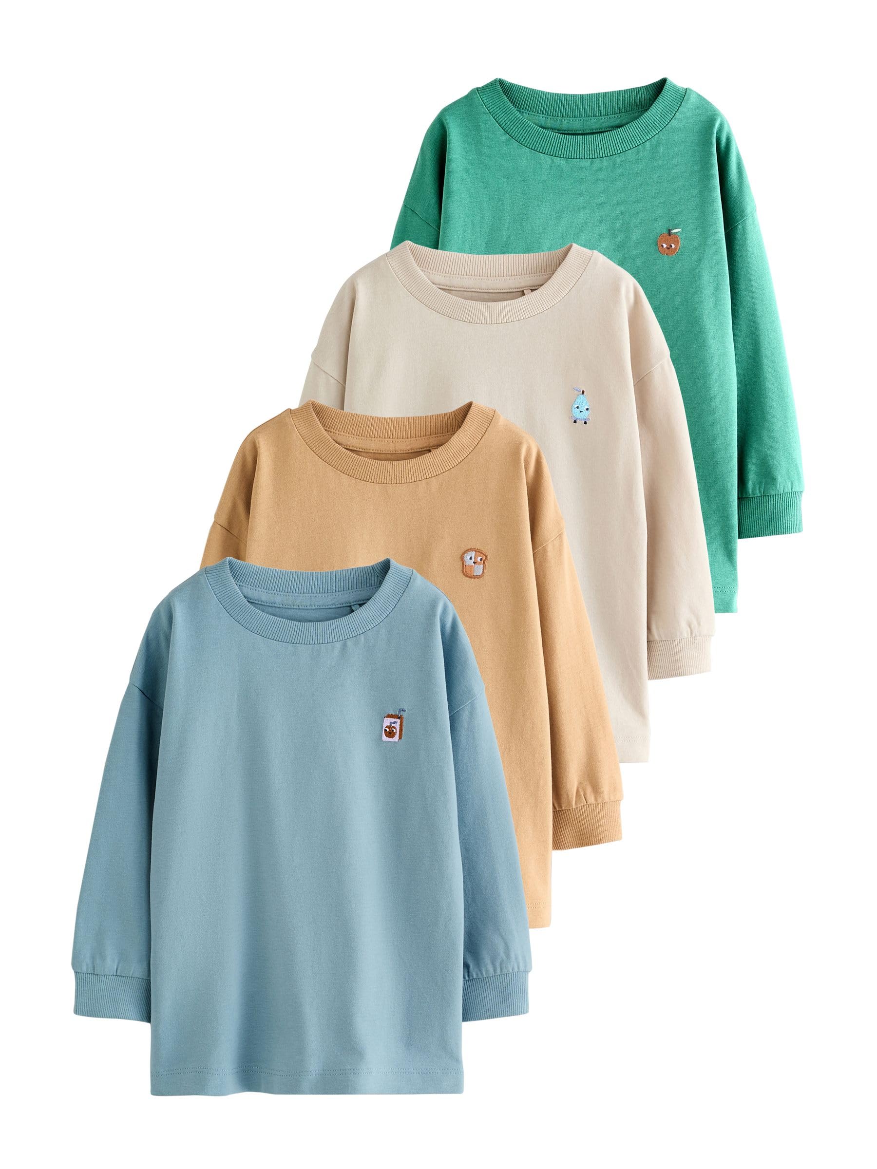 Next 4 t-shirt bambino manica lunga stampate uso quotidiano