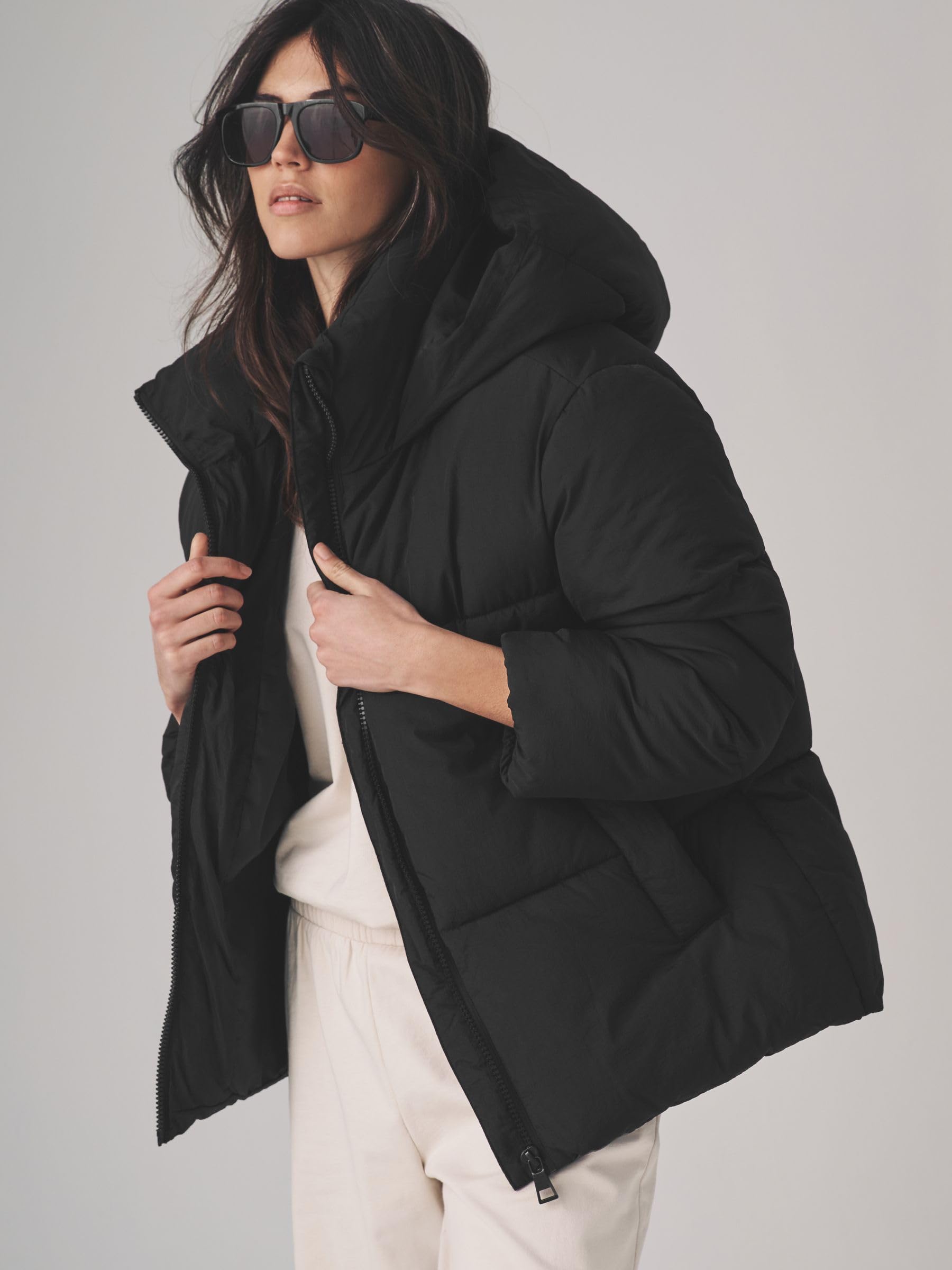 Geo Next The Set cappotto corto imbottito donna con cappuccio caldo