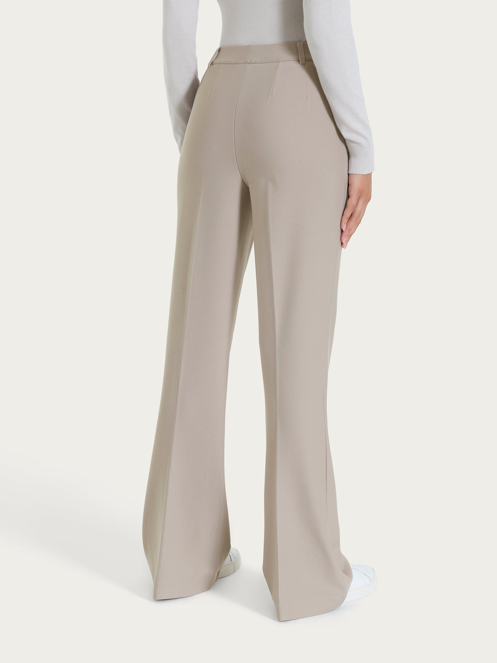 Ragno Compact pantalone flare lungo String vita elasticizzata