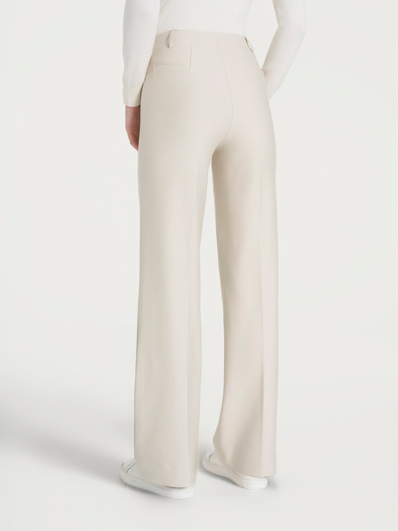 Ragno Compact Pantalone Ampio Wide Leg Champignon
