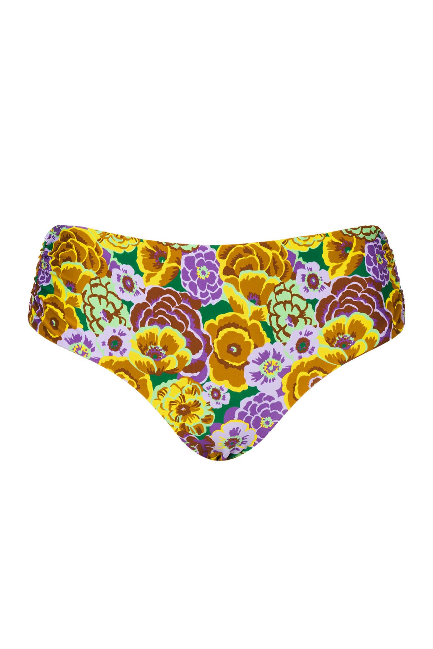 Goldenpoint Fleur slip bikini fianco alto floreale