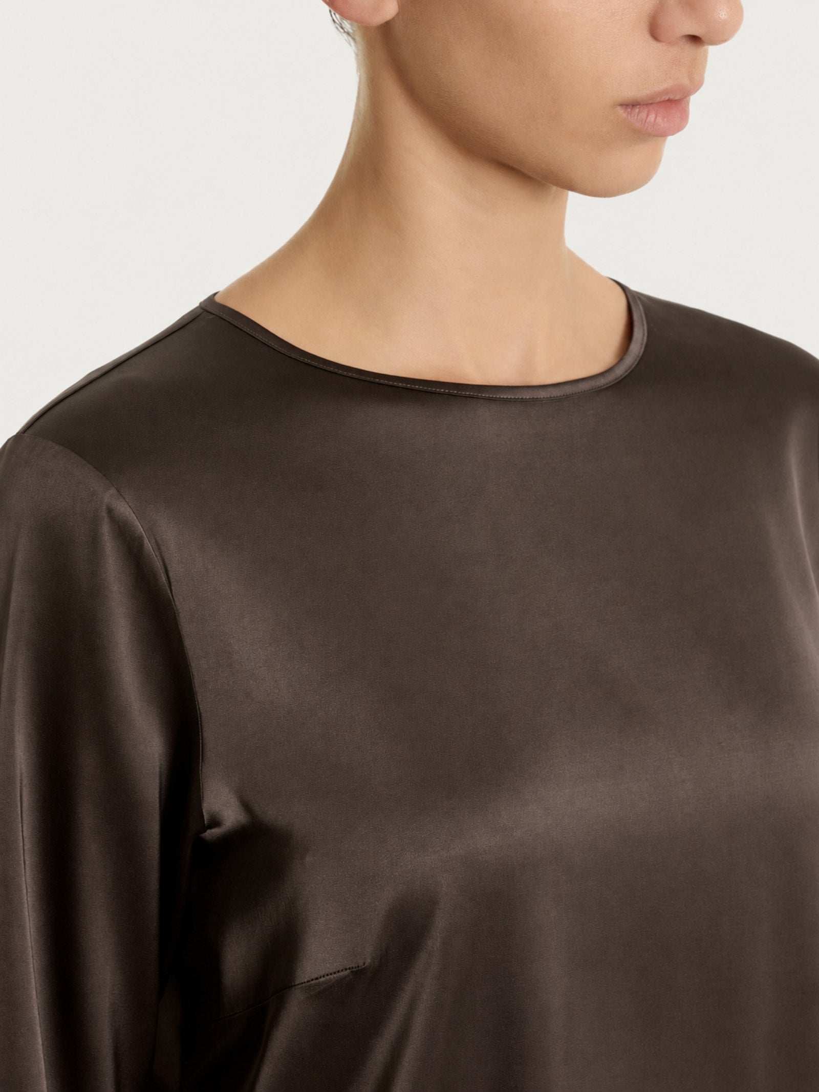 Ragno Viscosa Summer blusa manica lunga Chocolate viscosa