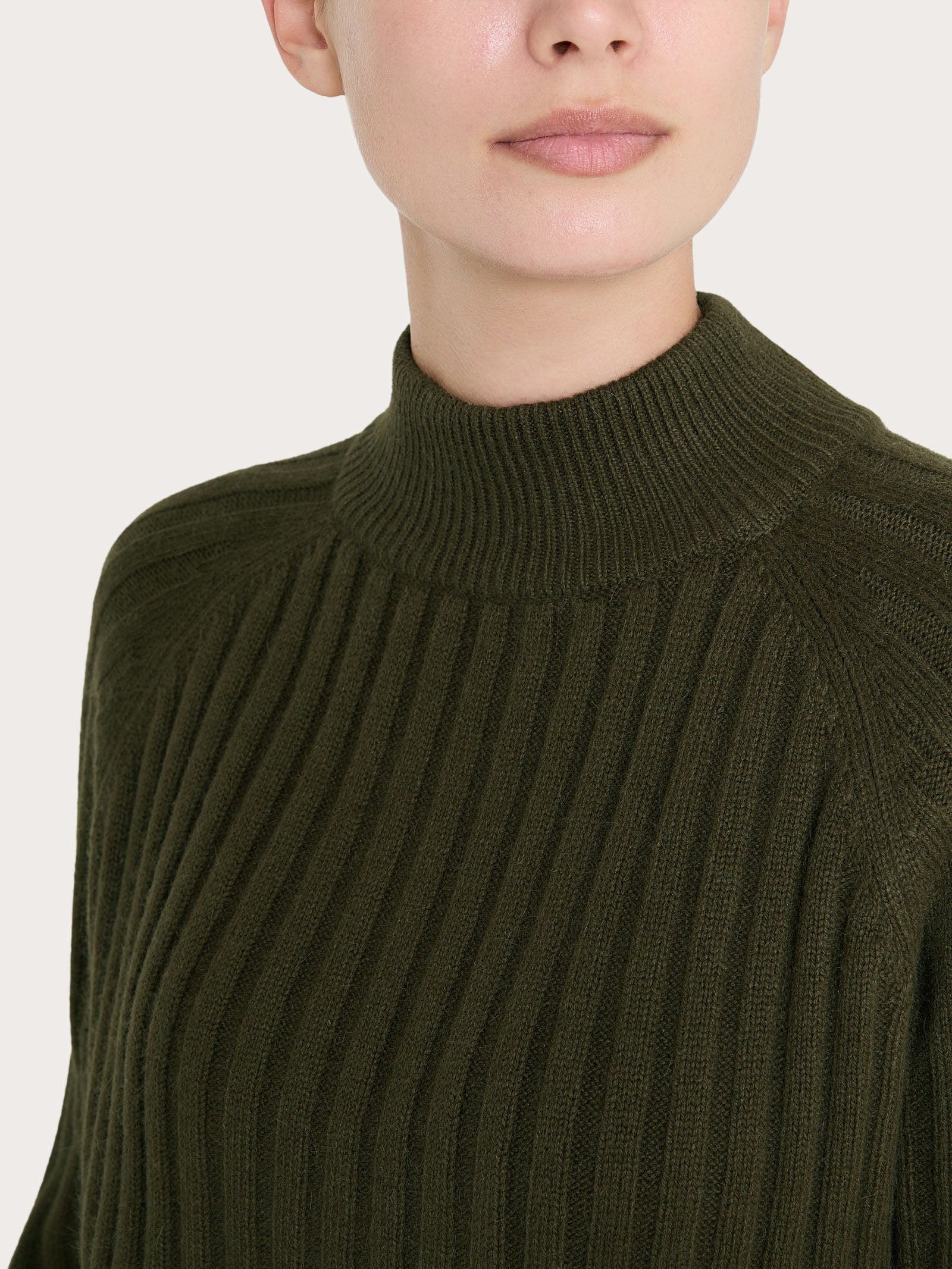 Ragno Natural Soft Lupetto Coste Donna Dark Olive