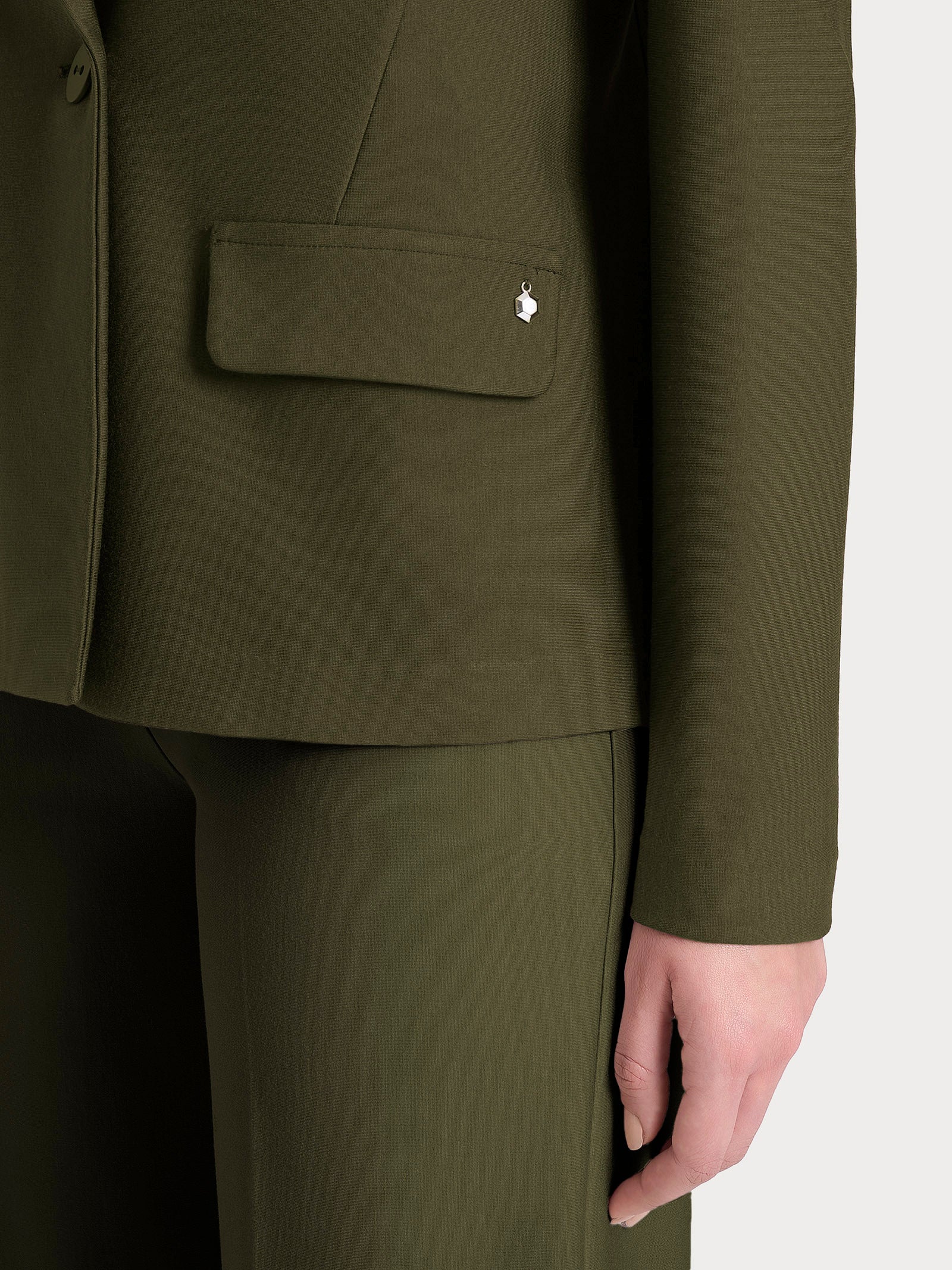 Ragno Compact blazer doppio petto dark olive