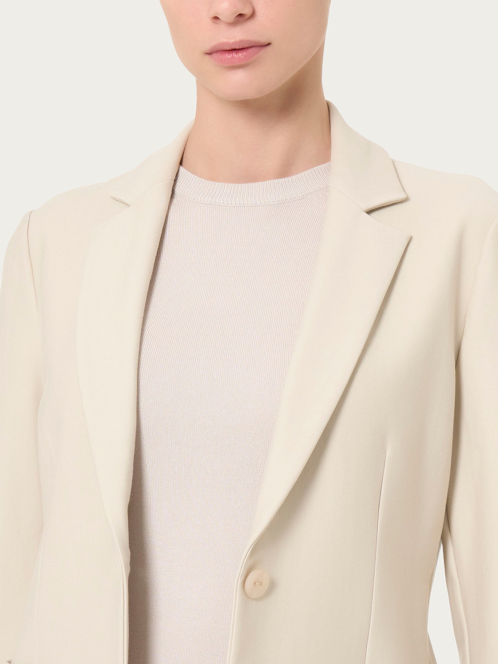 Ragno Compact Blazer Due Bottoni Champignon Elasticizzato