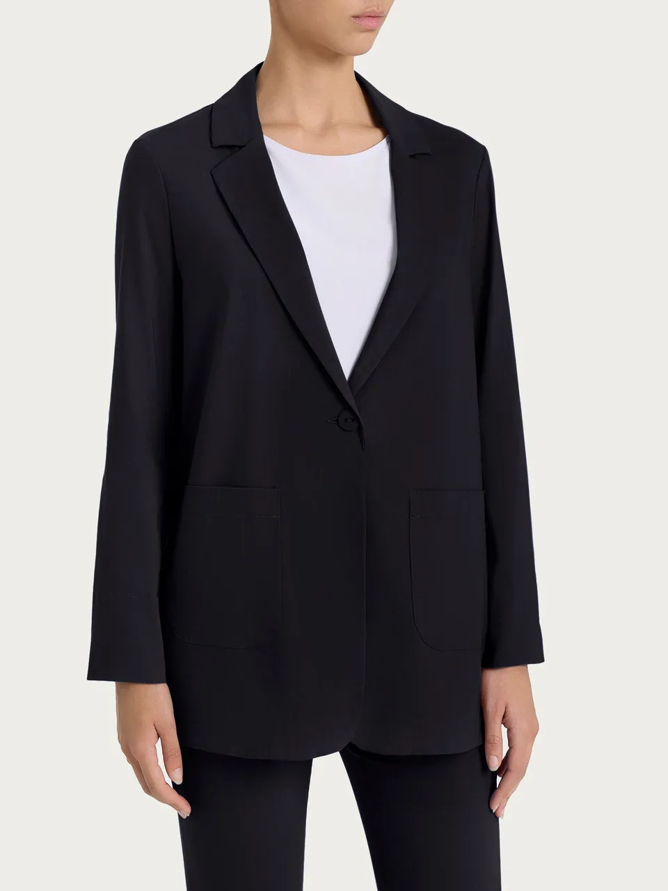 Ragno Super Fresh blazer nero donna leggero destrutturato