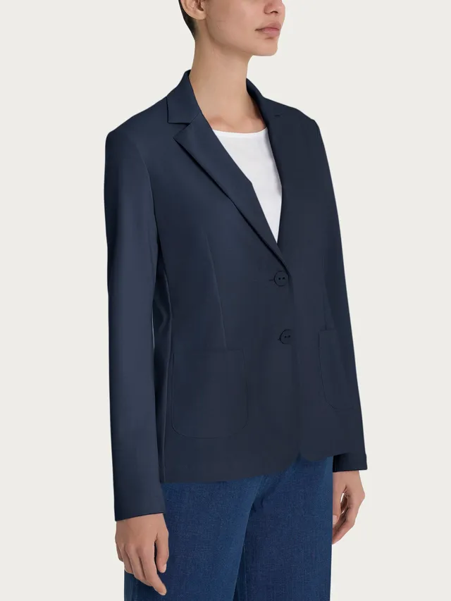Ragno Compact Light Blazer due bottoni bleu elastico