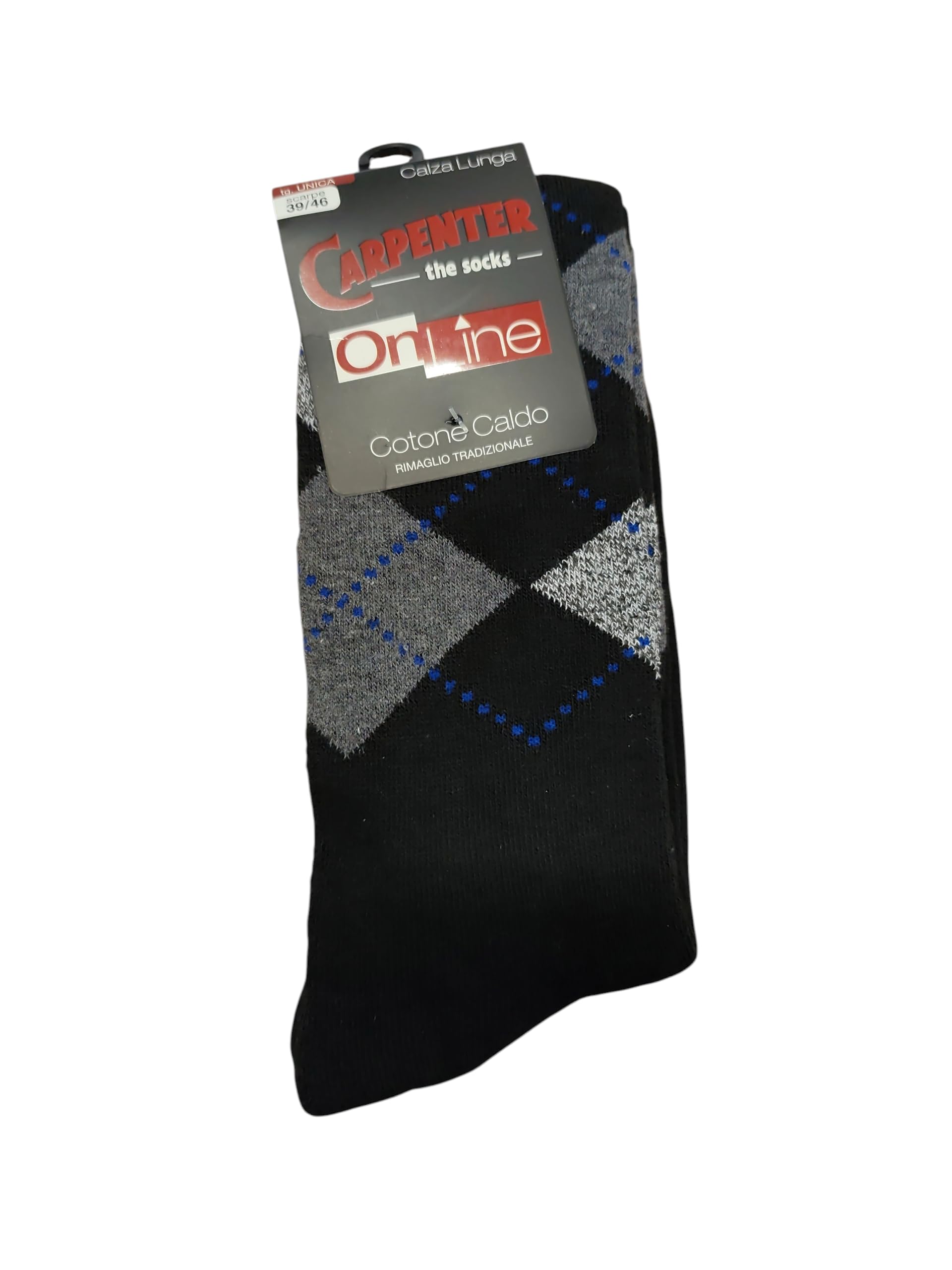 Lady C Carpenter Calze Lunghe Uomo Rombi 6 Paia Caldo Cotone