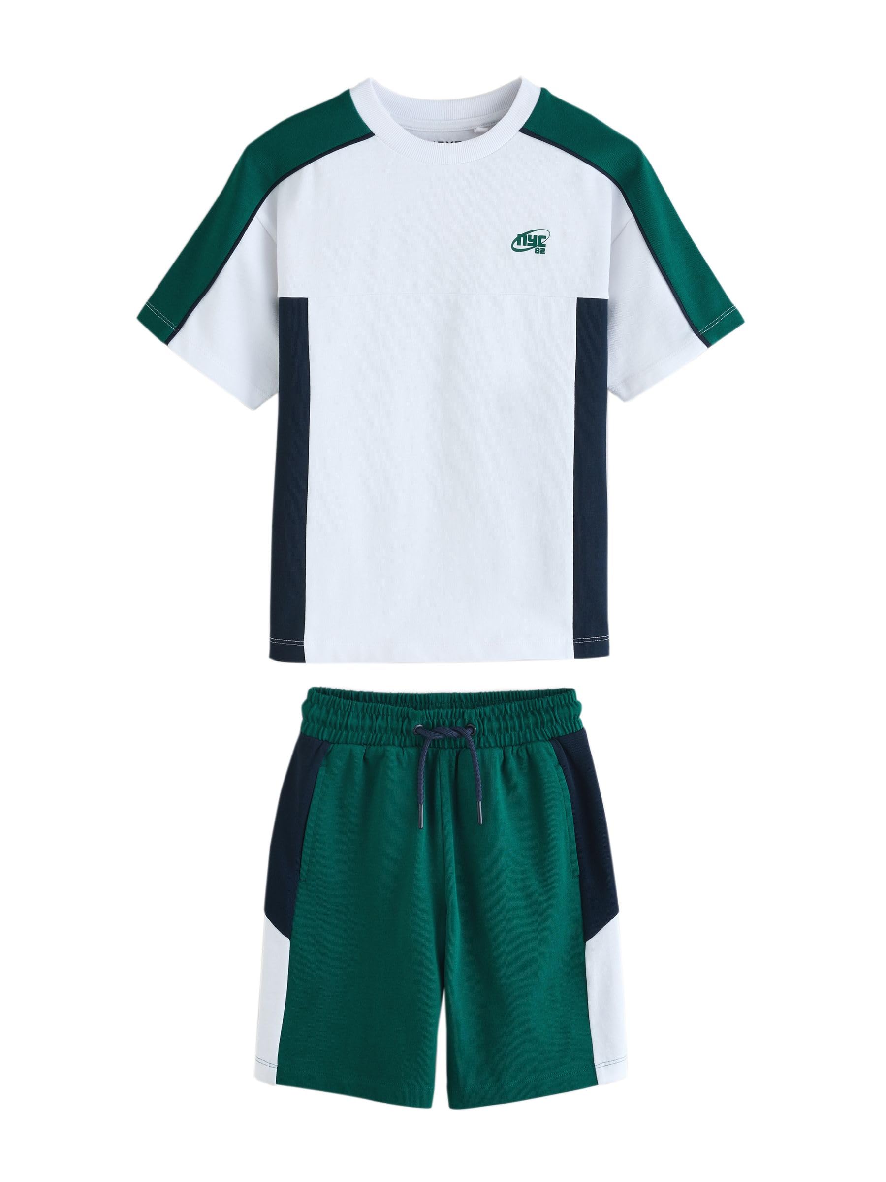 Next completo t-shirt shorts 110 blocchi colore comodo