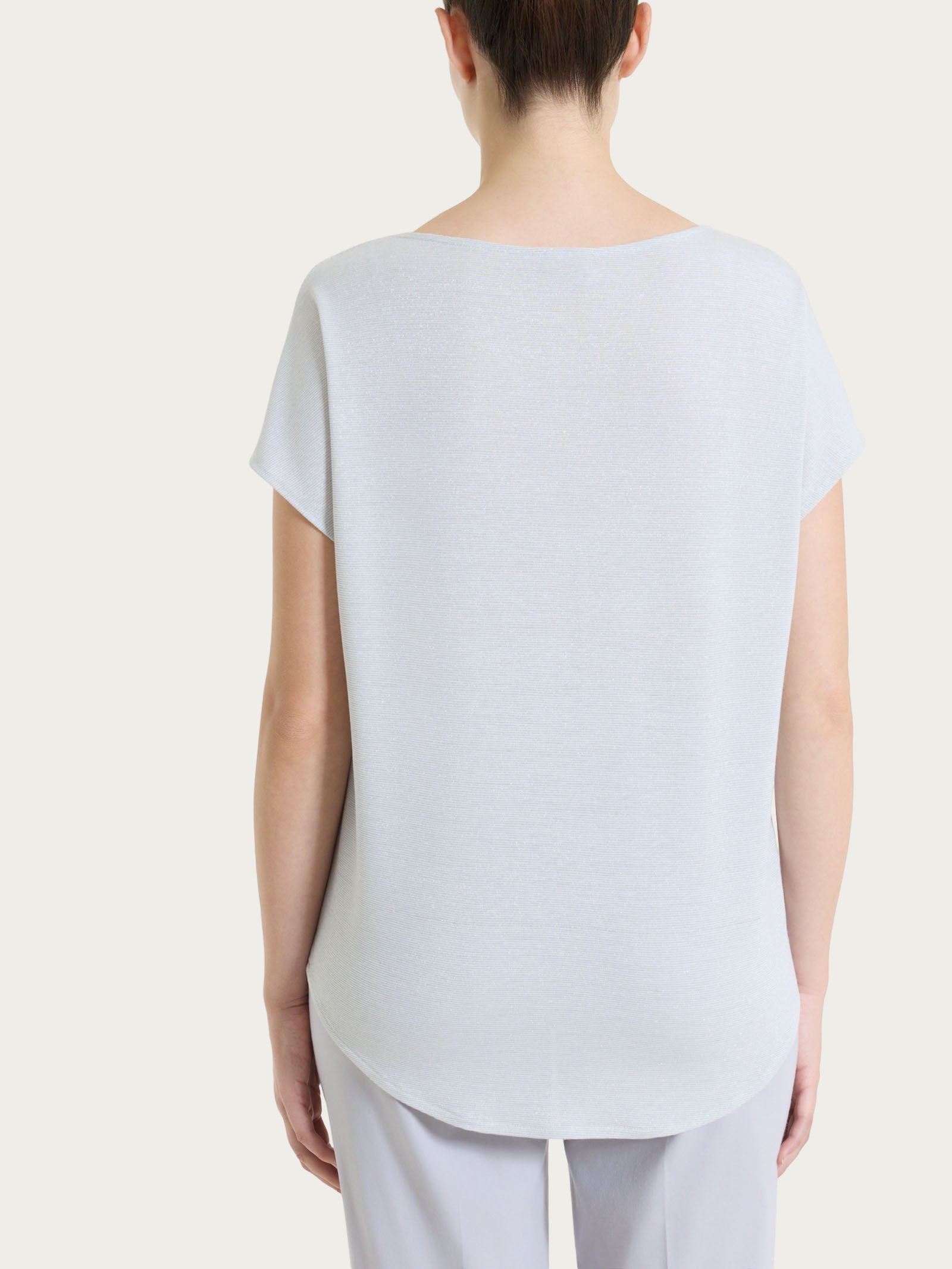 Ragno Summer Light maglietta kimono bianco righe luminosa