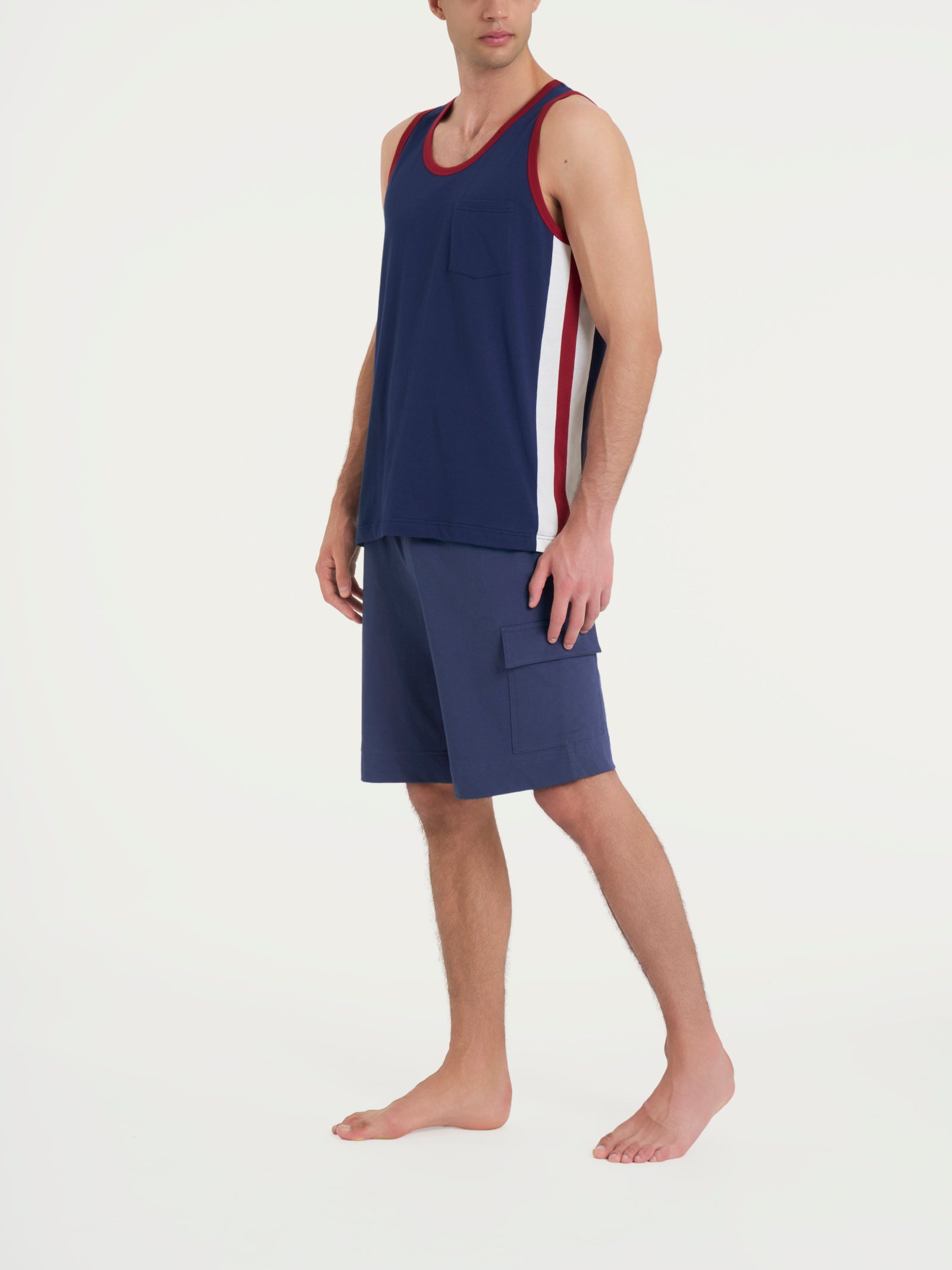 Ragno Jersey di Cotone canotta uomo Naval Academy puro cotone