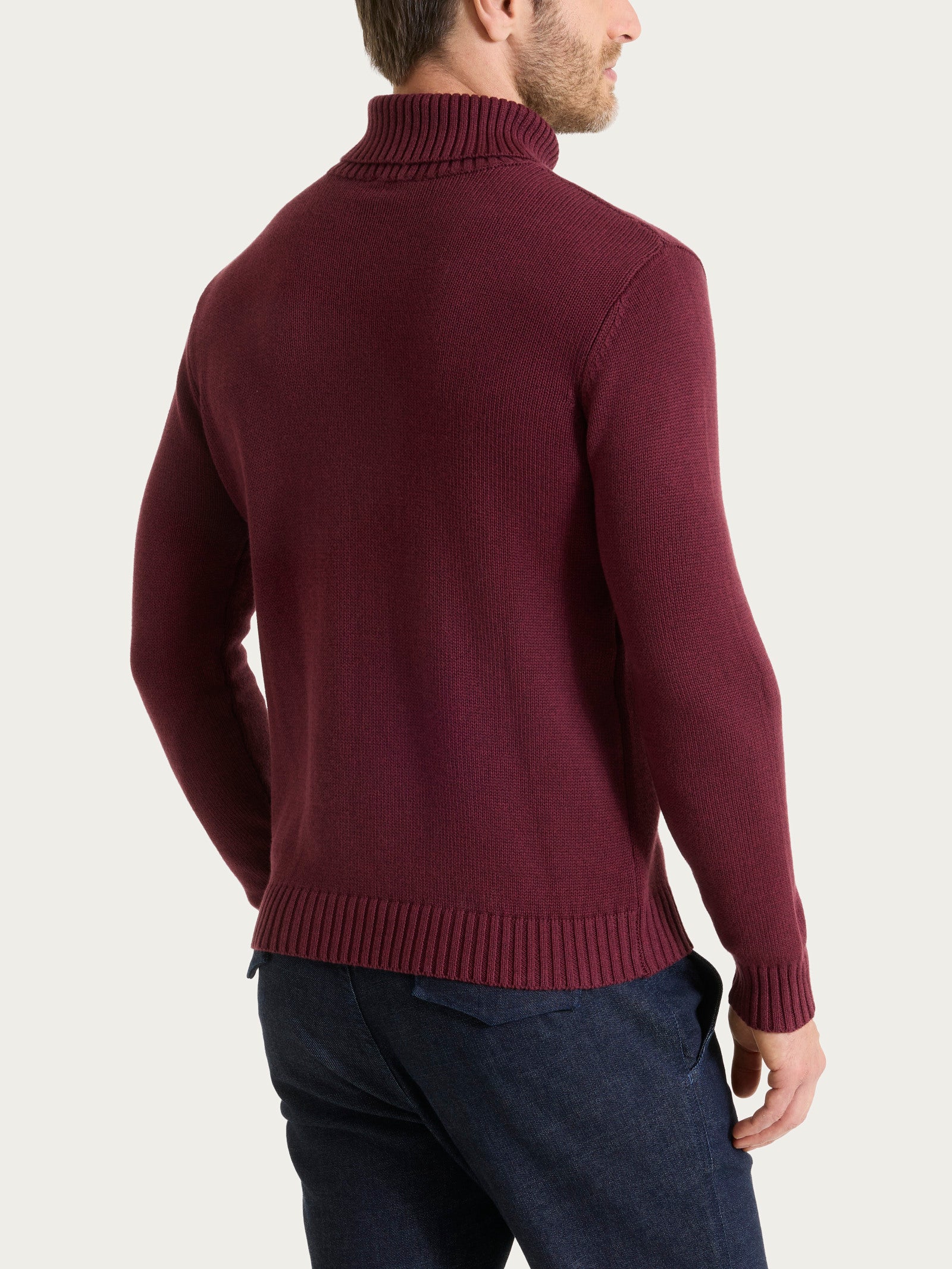 Ragno Winter Cotton dolcevita uomo viola regular