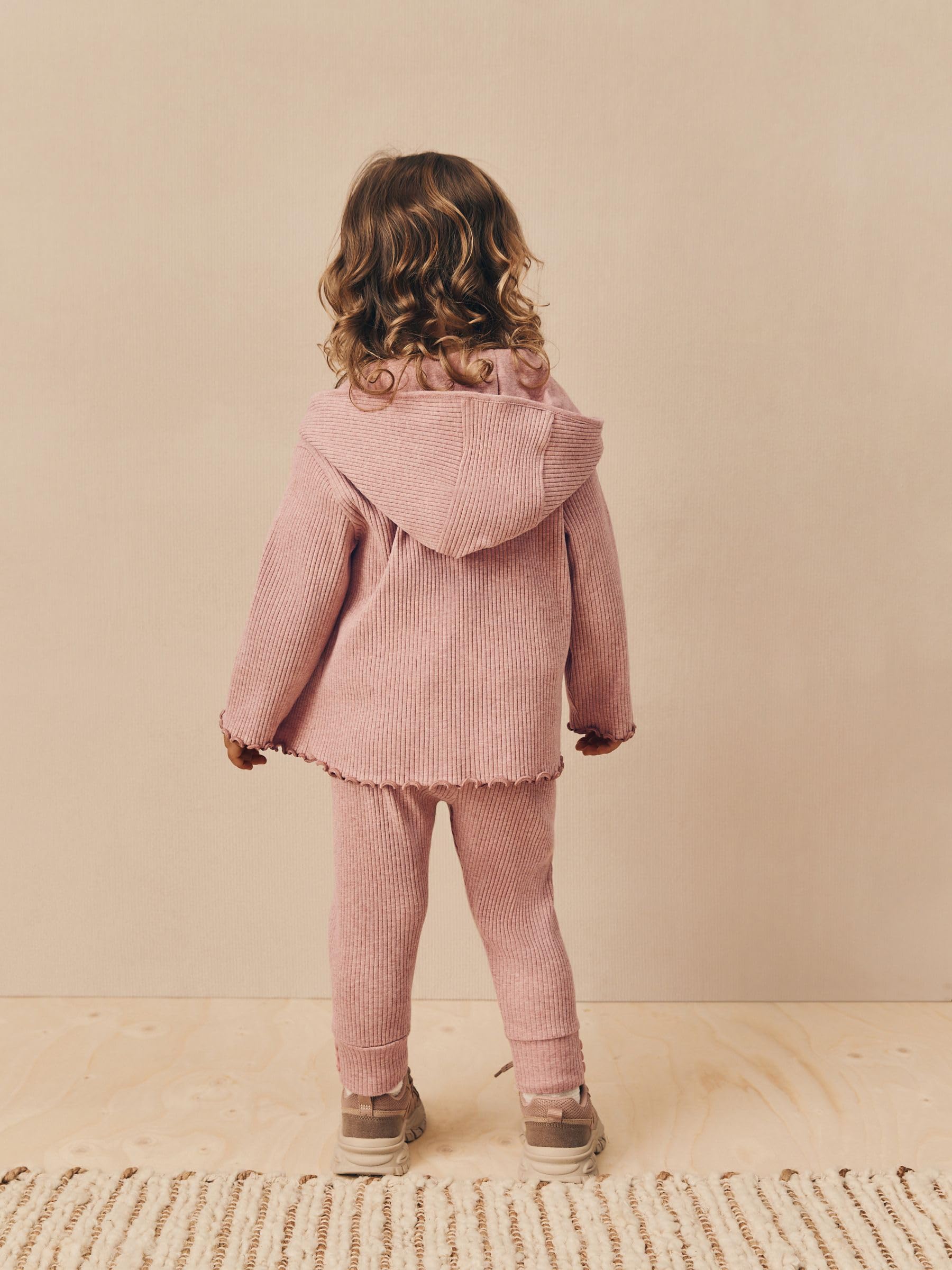 Next completo bambina cardigan coste con cappuccio e leggings 116-122