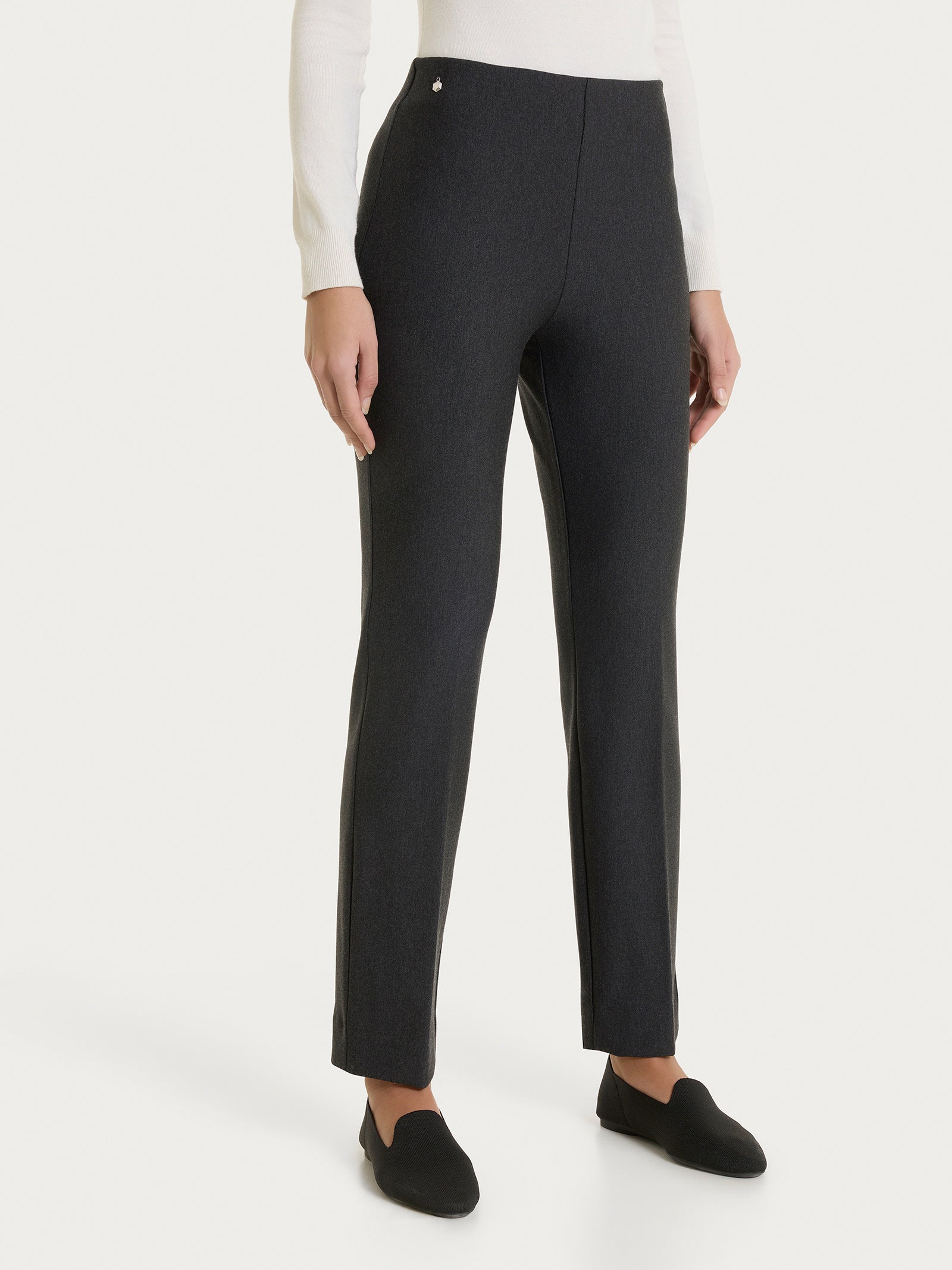 Ragno Compact Pantalone Gamba Dritta Donna Oscuro Mel Elasticizzato