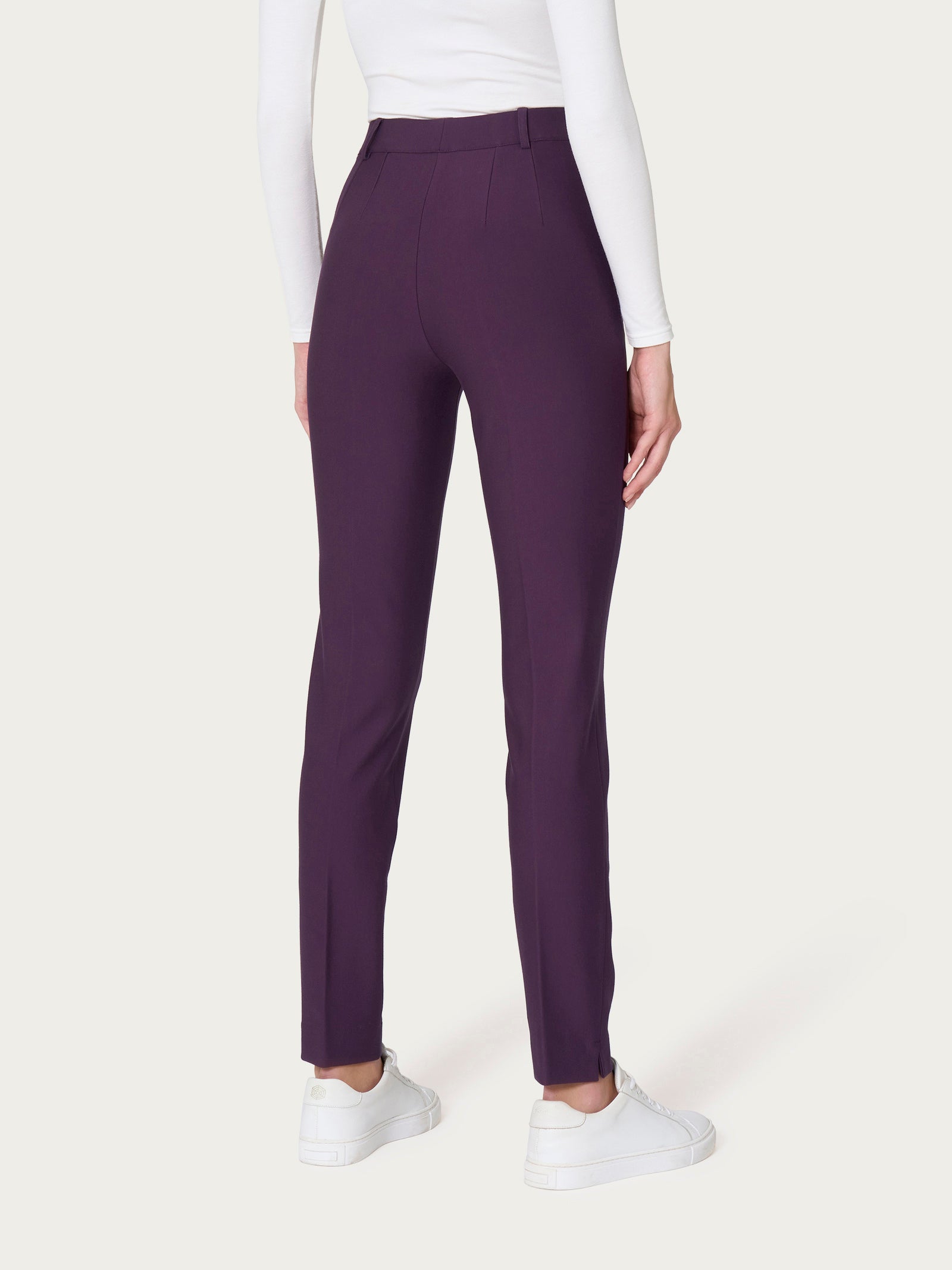 Ragno Compact Pantalone Chino Slim Donna Plum Perfect