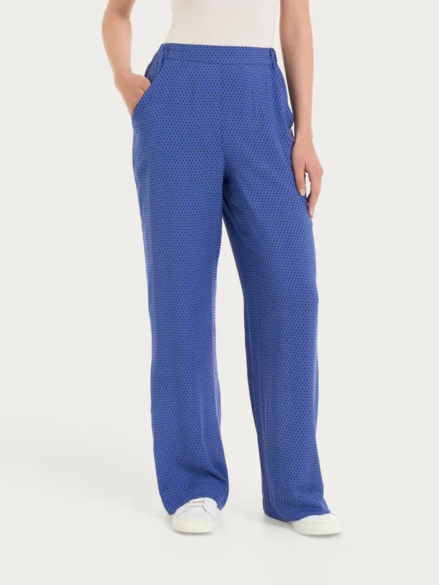 Ragno EcoSeta Pantalone Ampio Dazzling Blue wide leg