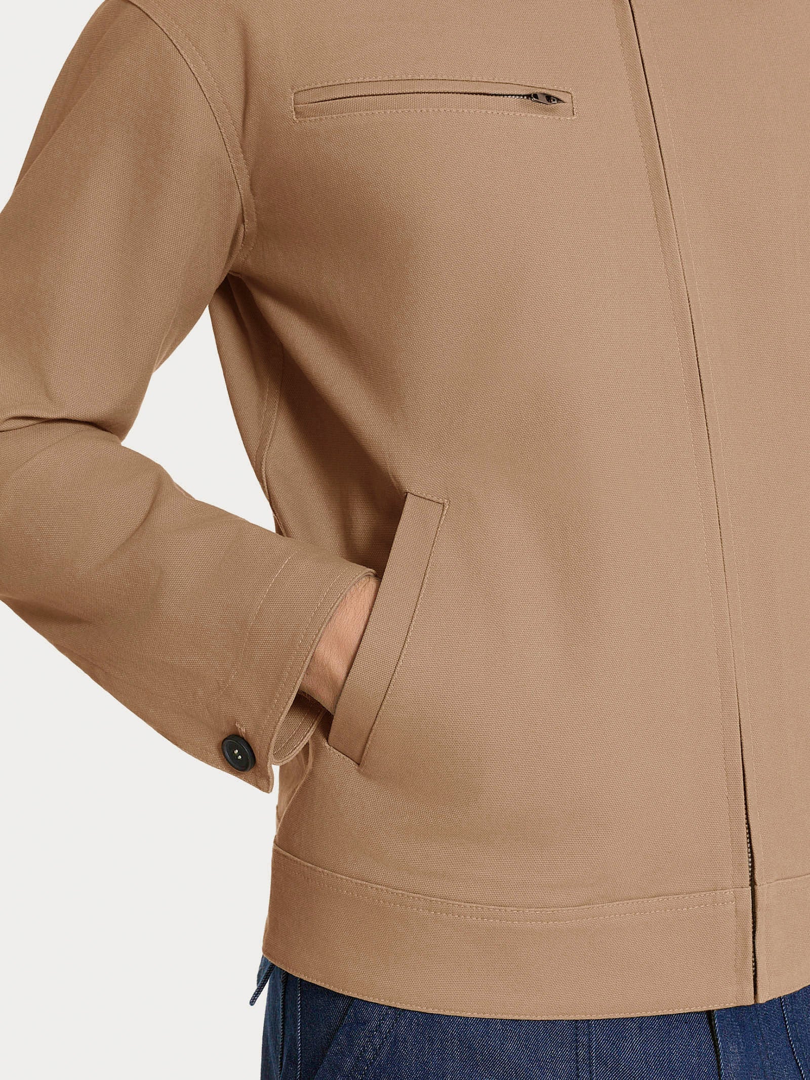 Ragno Canvas Stretch giacca zip uomo Tiger's Eye