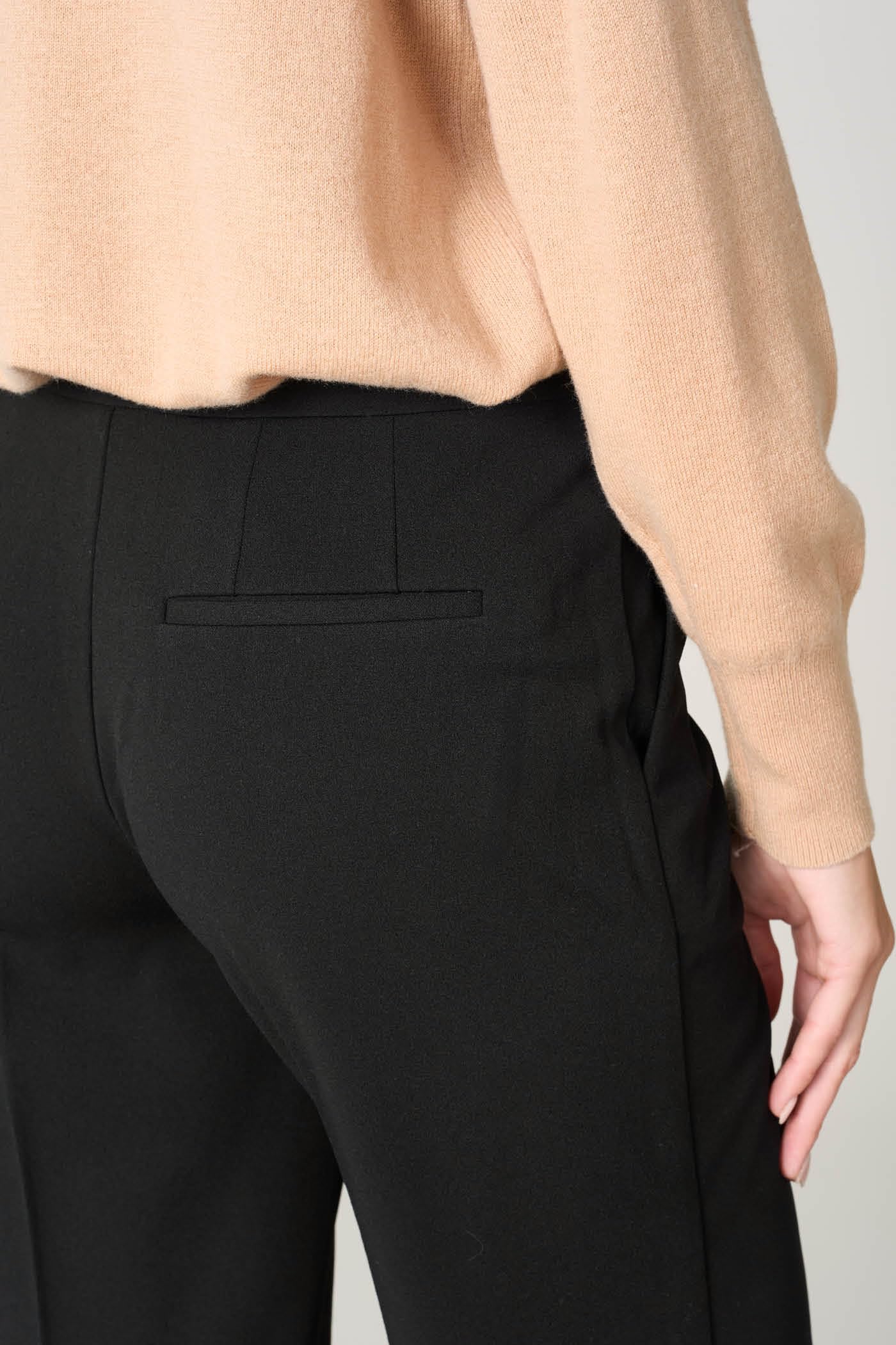 Goldenpoint Flare Long Crepe Pantaloni Vita Elasticata