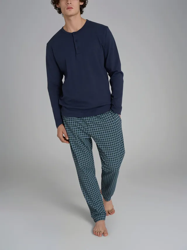 Ragno Notte Pigiama Serafino Tartan Cotone Notte Small Check