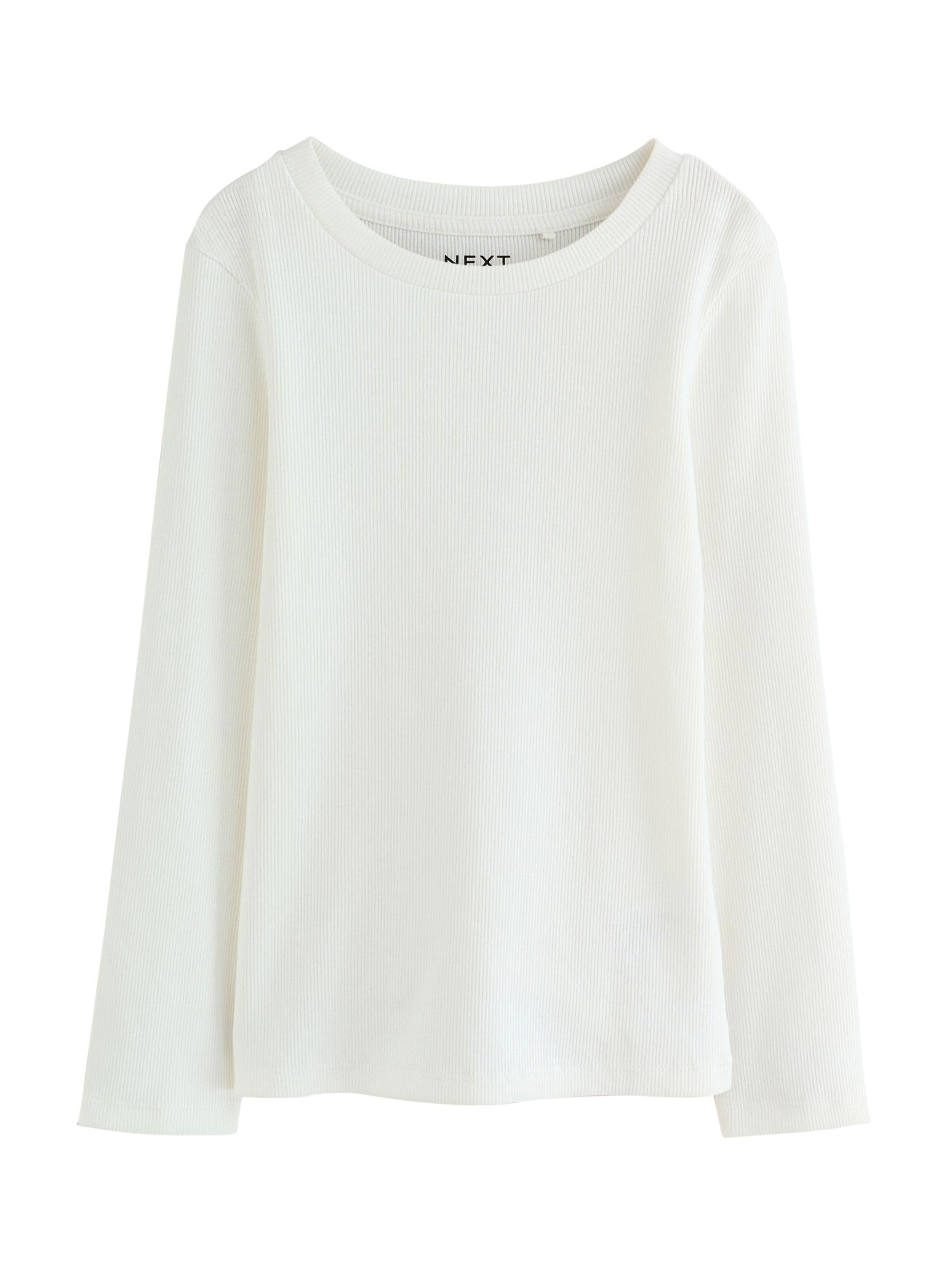 Next 3 top bambina coste maniche lunghe 3 anni nero rosa