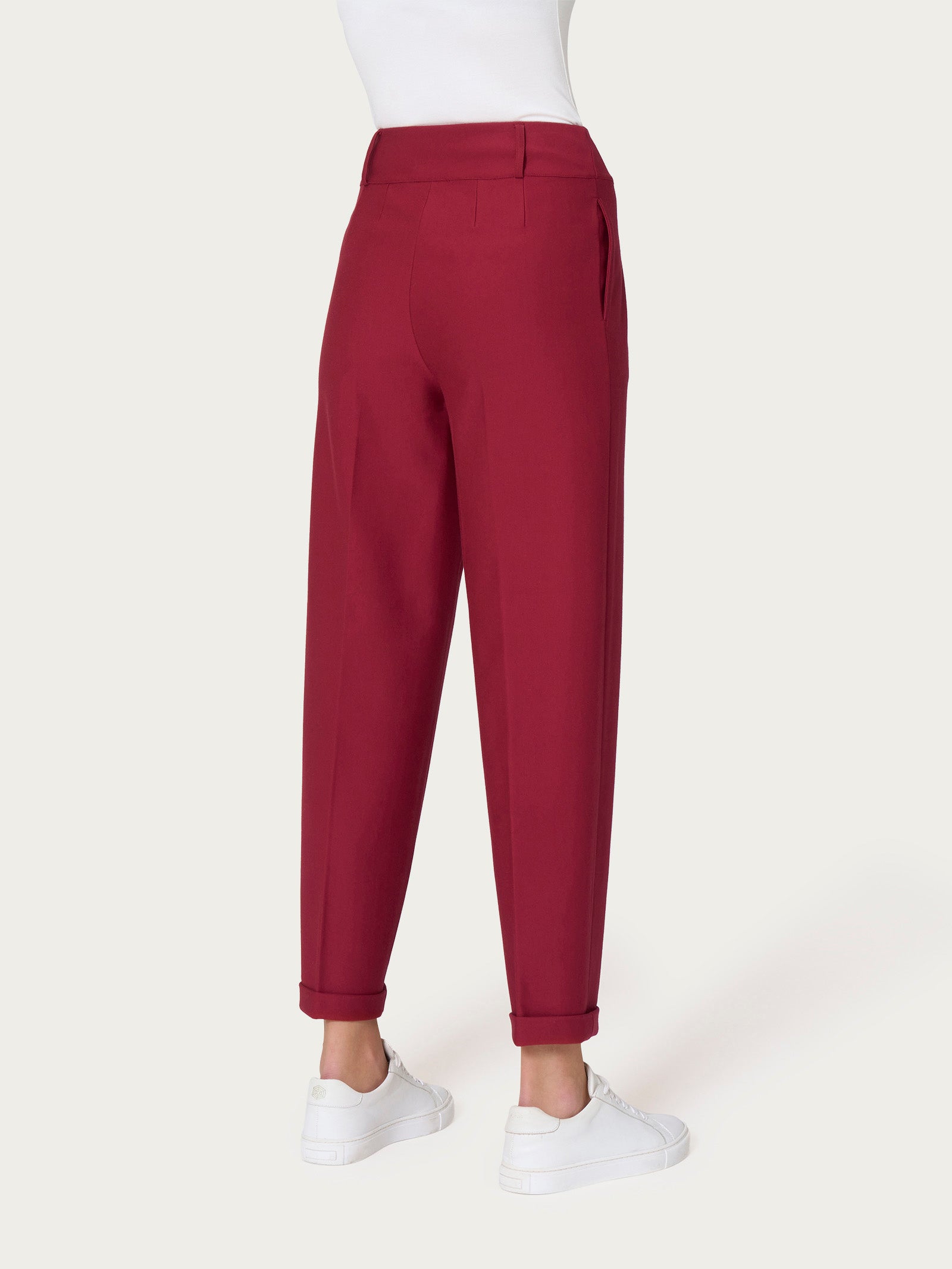 Ragno Pantalone Carrot Tibetan Red in Compact Tapered