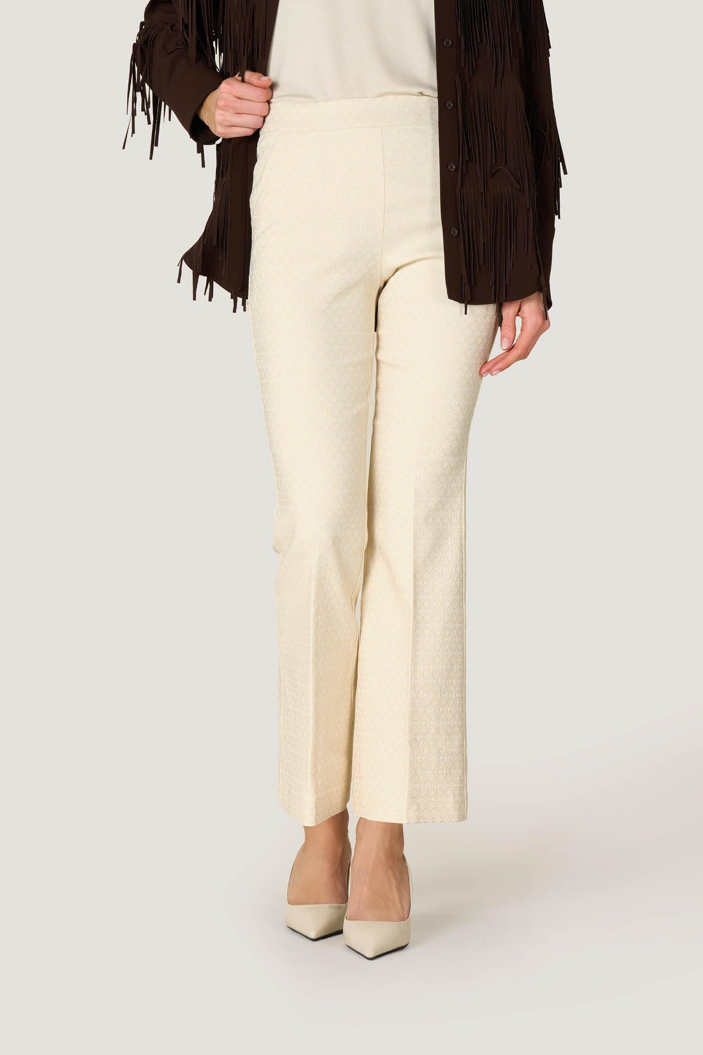 Goldenpoint Kick Flare Jacquard Leggings Vestibilita Comoda