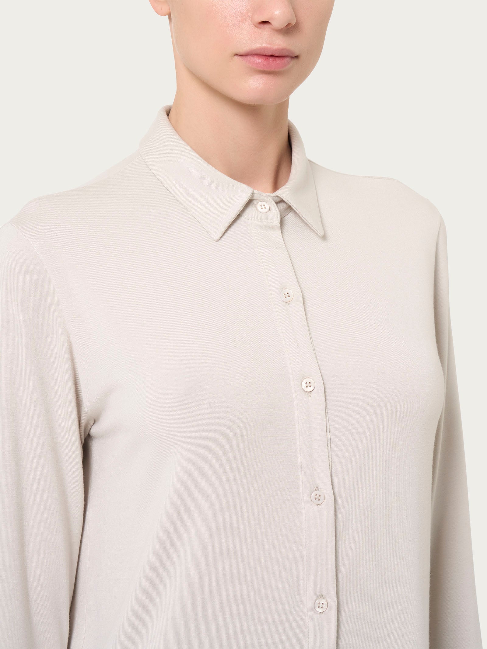 Ragno Eco Viscosa Camicia manica lunga champignon elasticizzata