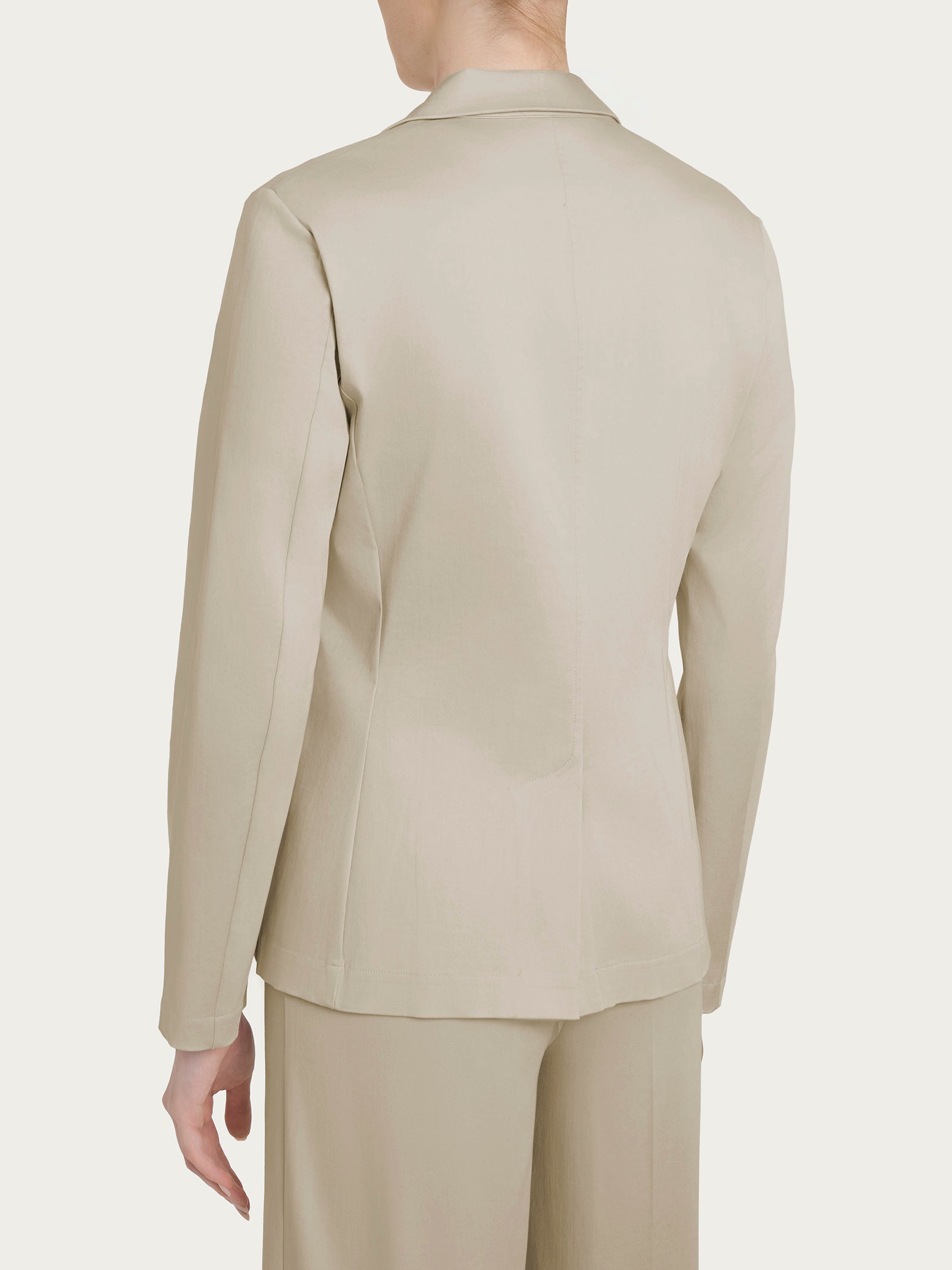 Ragno Satin Power Blazer due bottoni marrone cotone