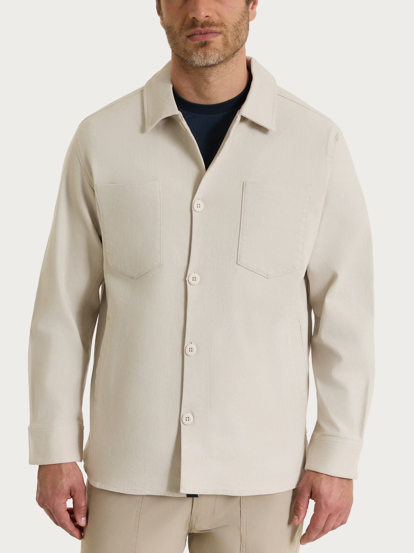 Ragno Compact Shacket twill cotone beige champignon