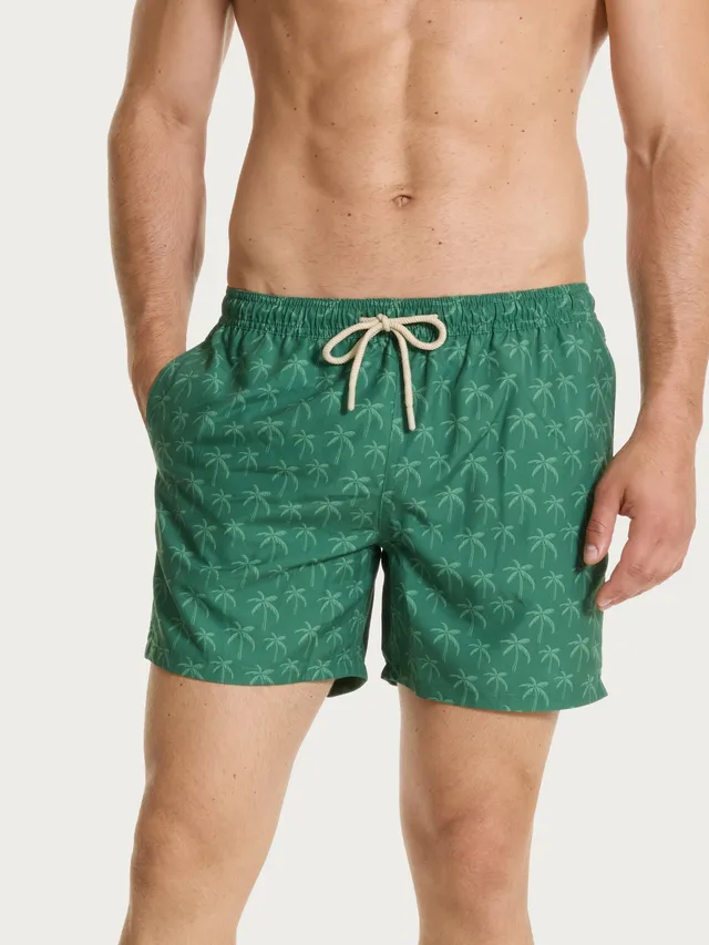 Ragno Boxer costume mare uomo fantasia Elm Green leggero