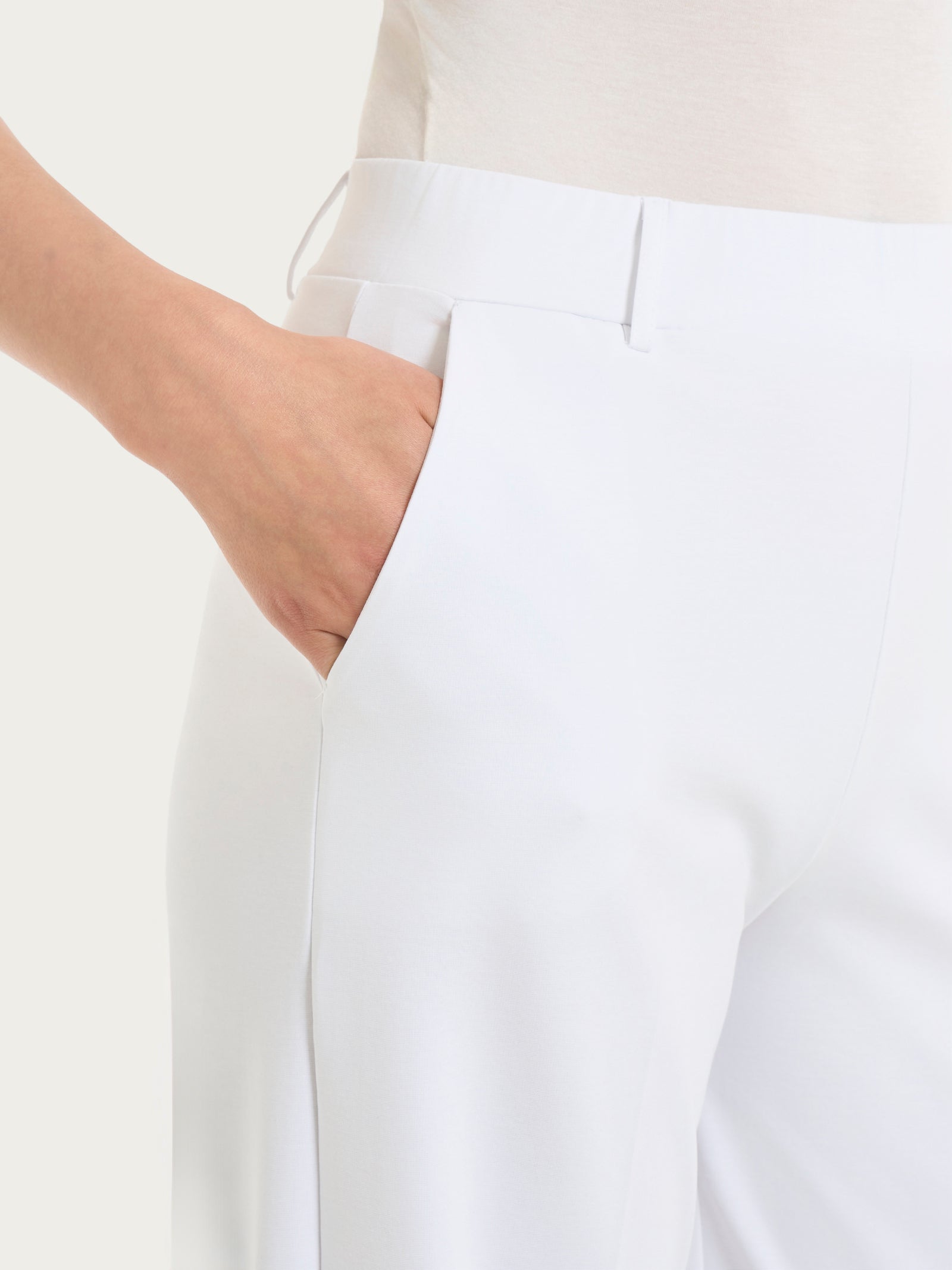 Ragno Compact Light pantalone ampio bianco tasche