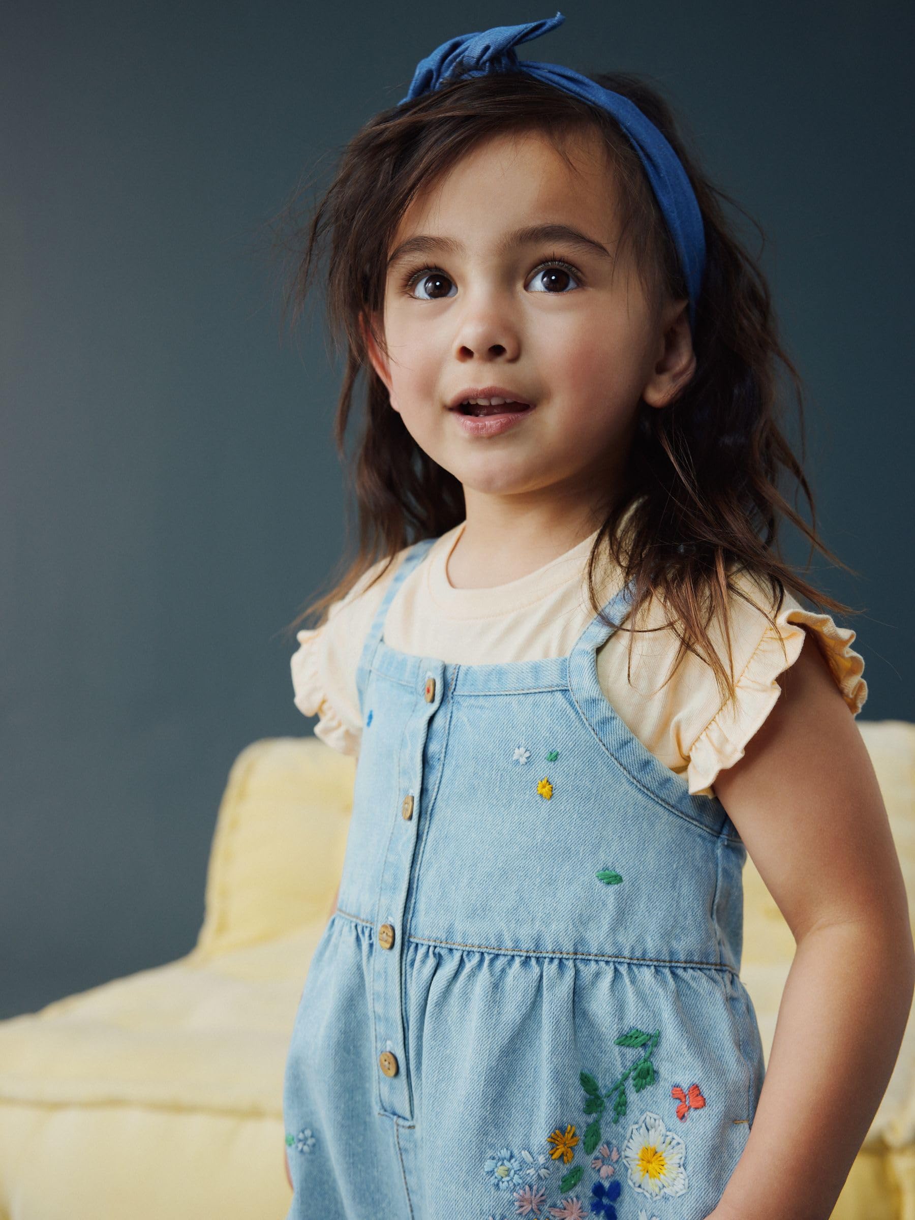 Next Set Salopette Corta e T-Shirt Bimba 98-104
