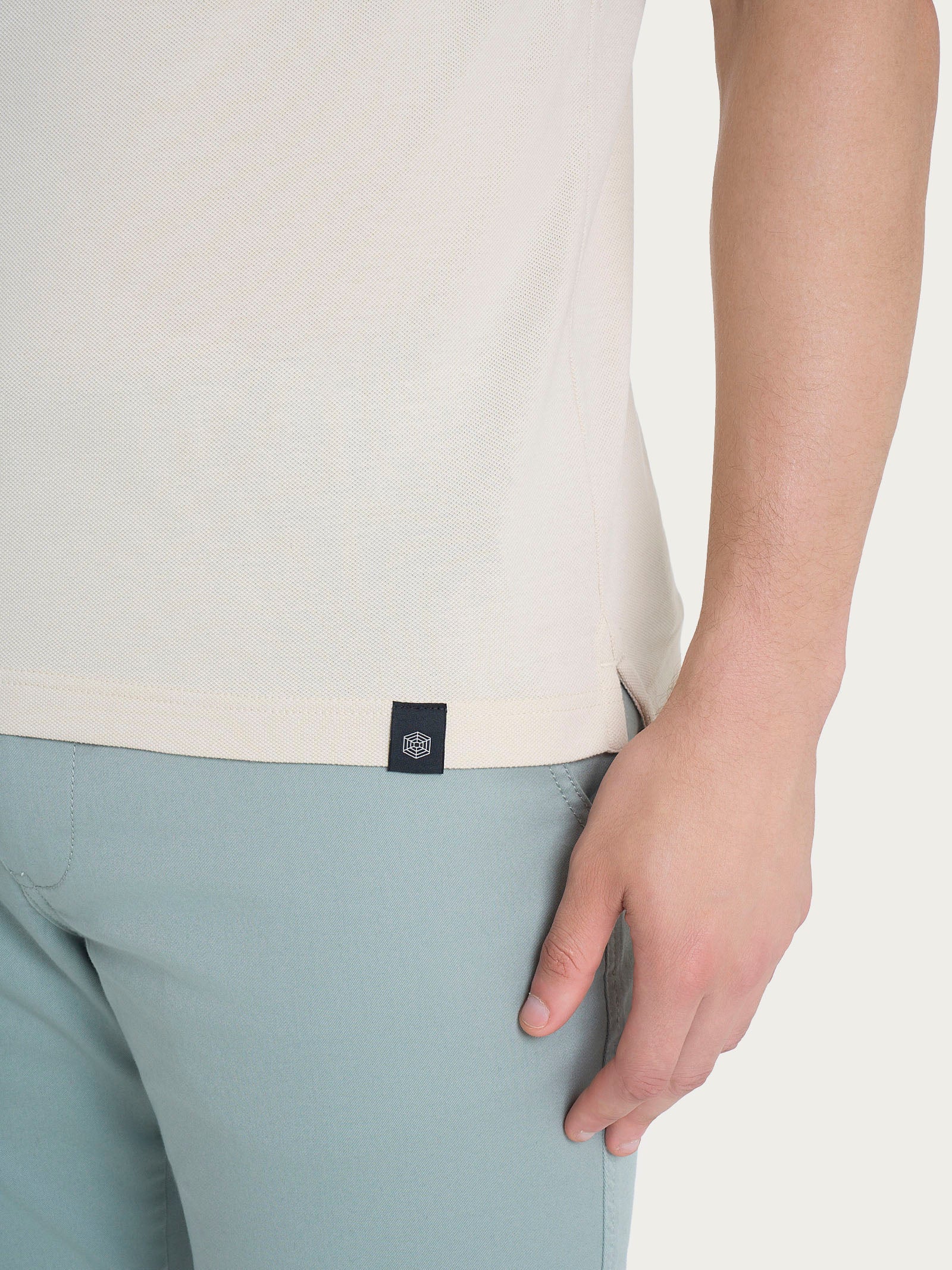 Ragno Sport Cotton Piquet Stretch polo uomo Champignon