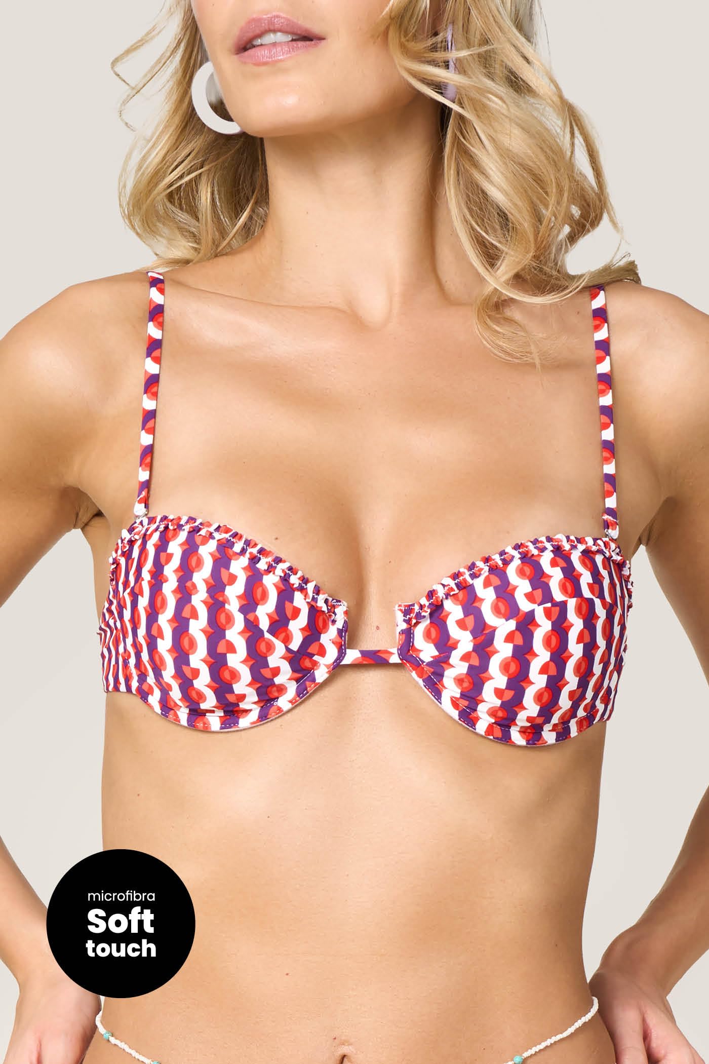 Goldenpoint Circus Balconcino con Ferretto Top Bikini Fantasia Geometrica