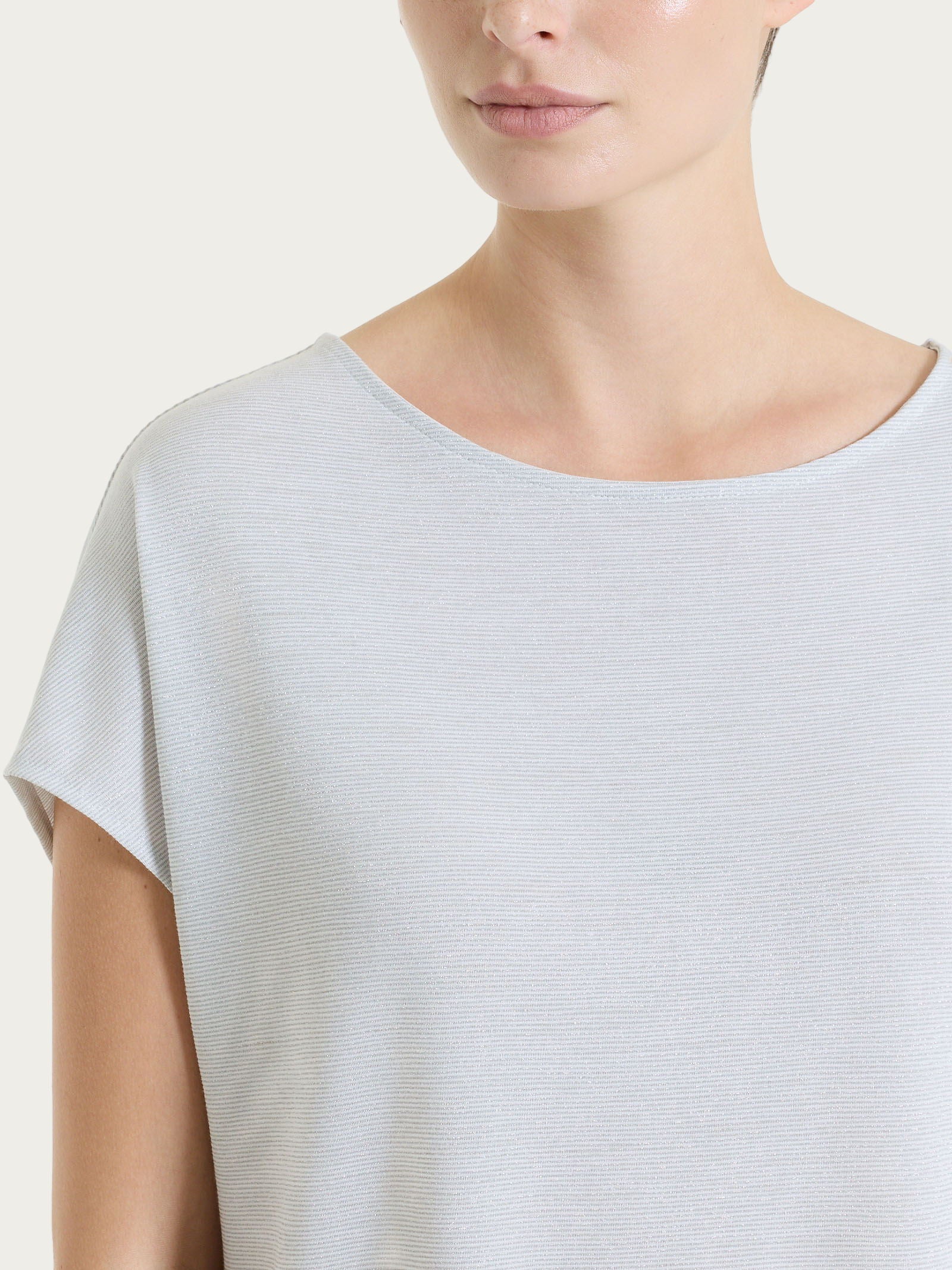 Ragno Summer Light maglietta kimono bianco righe luminosa