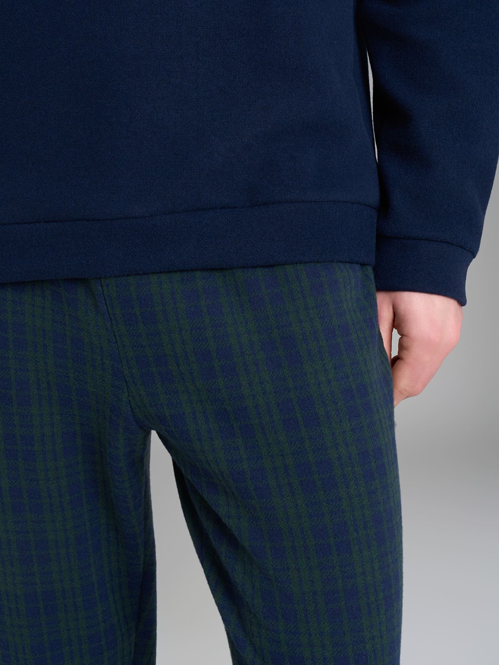 Ragno Cotton Eco Pile Pigiama lungo serafino Fant.Smeraldo