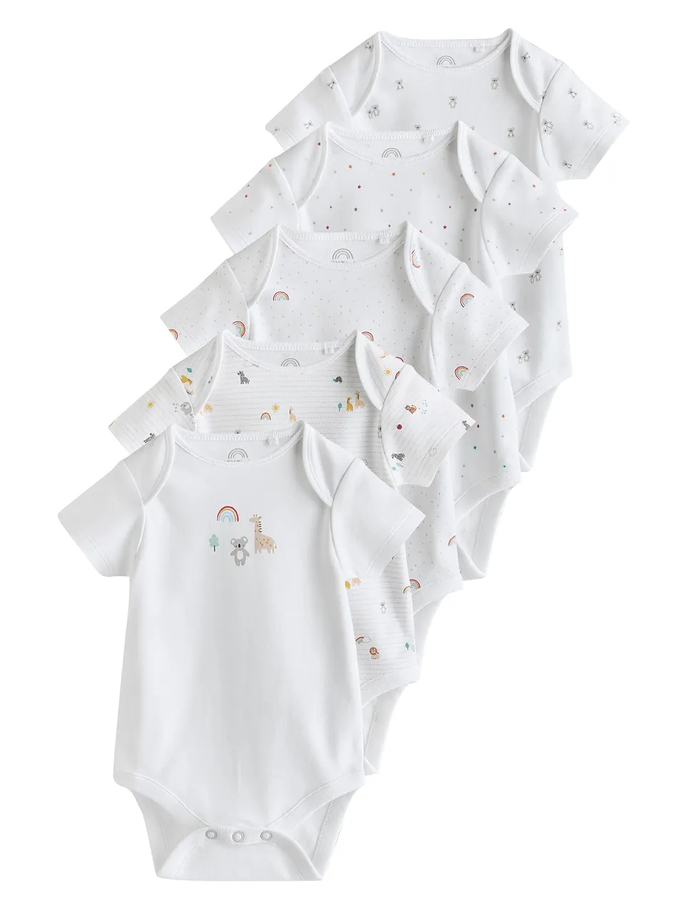 Geo Next Body Maniche Corte Neonato 5 Pezzi Cotone