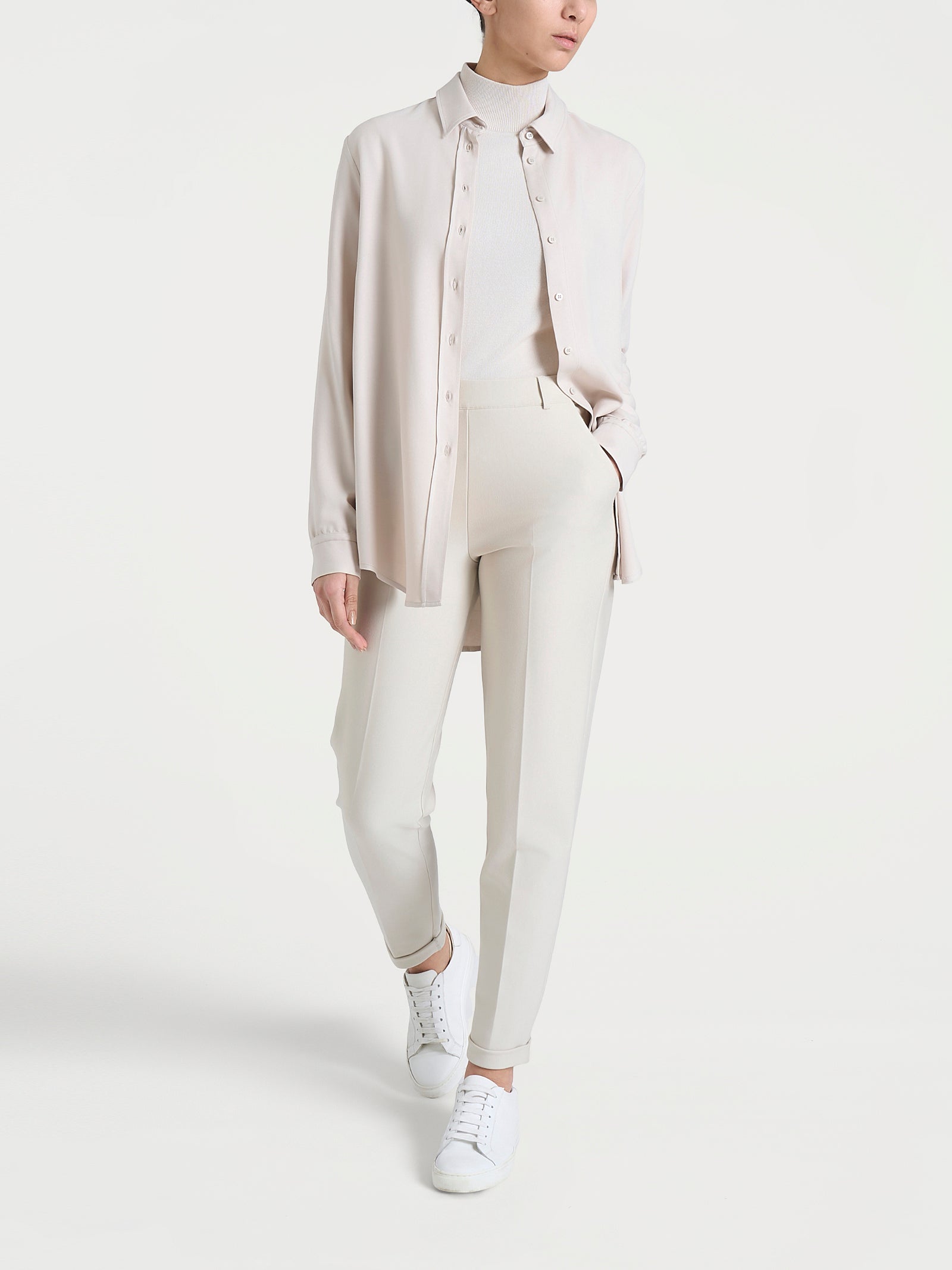 Ragno Winter EcoSeta camicia Champignon manica lunga